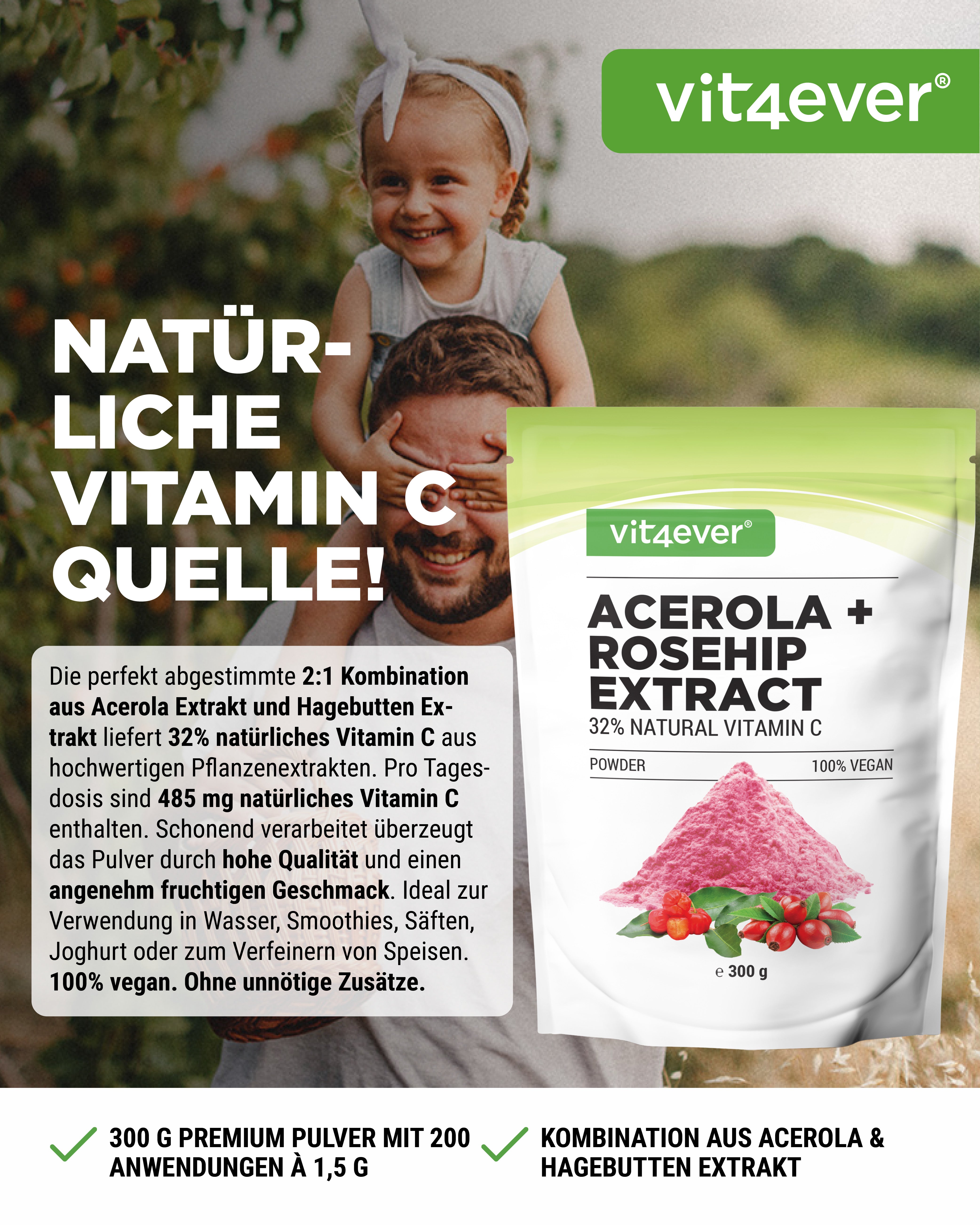 Polvere di Acerola - Vitamina C Naturale