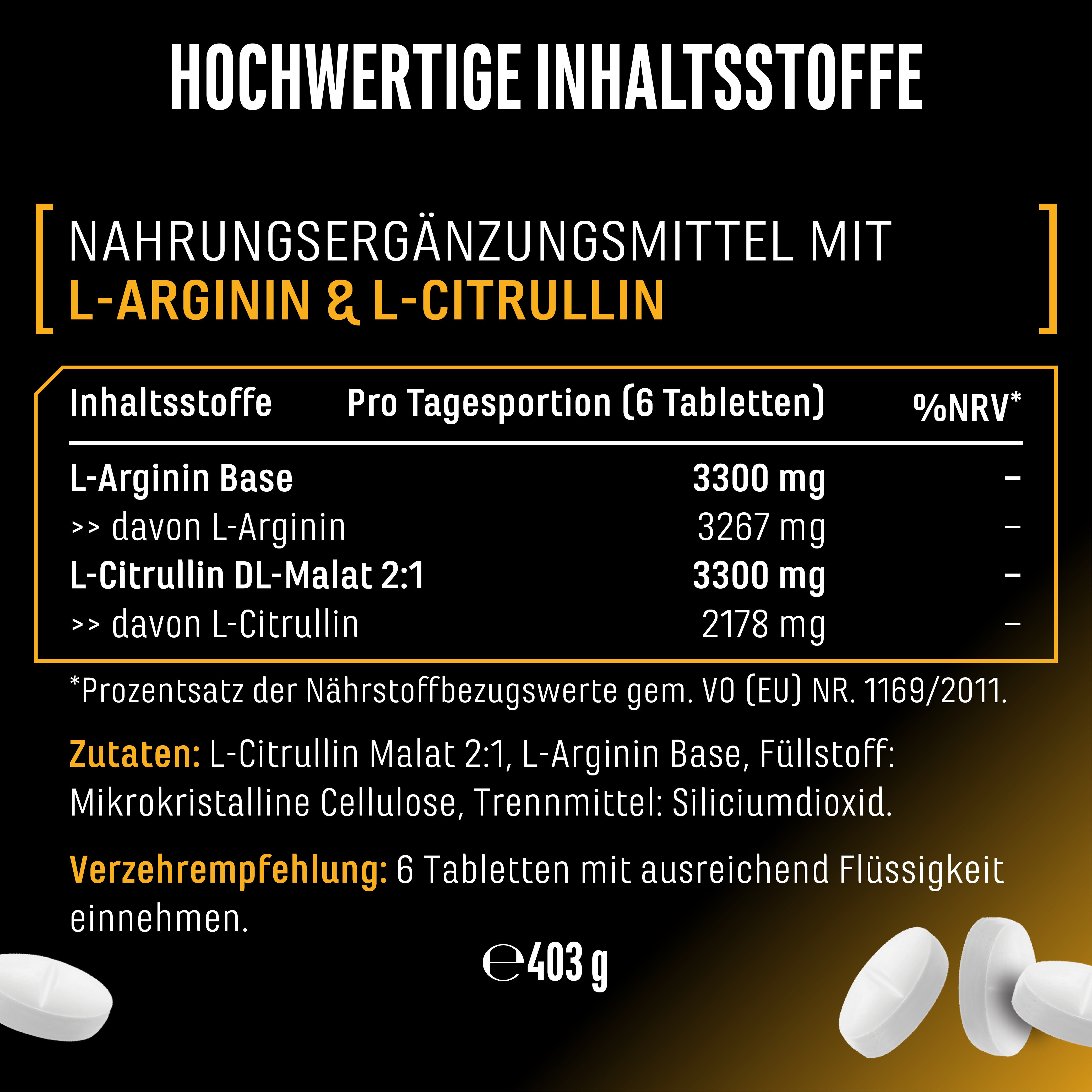 L-Arginine + L-Citrulline Tabs