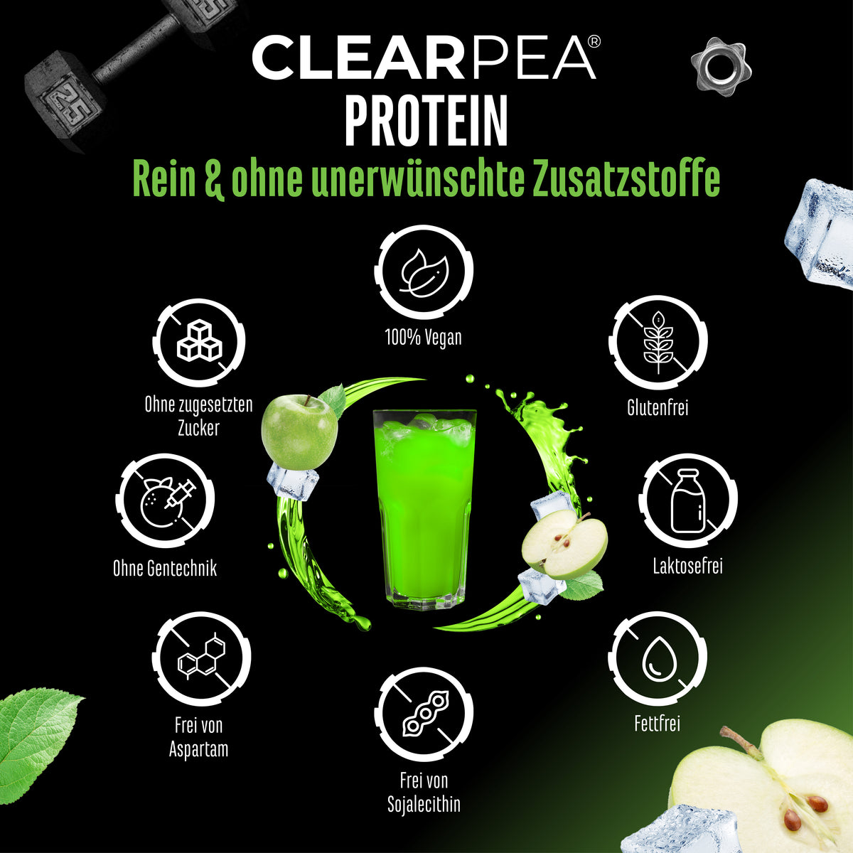 ClearPea® - Proteína vegana transparente - Cola, 454 g