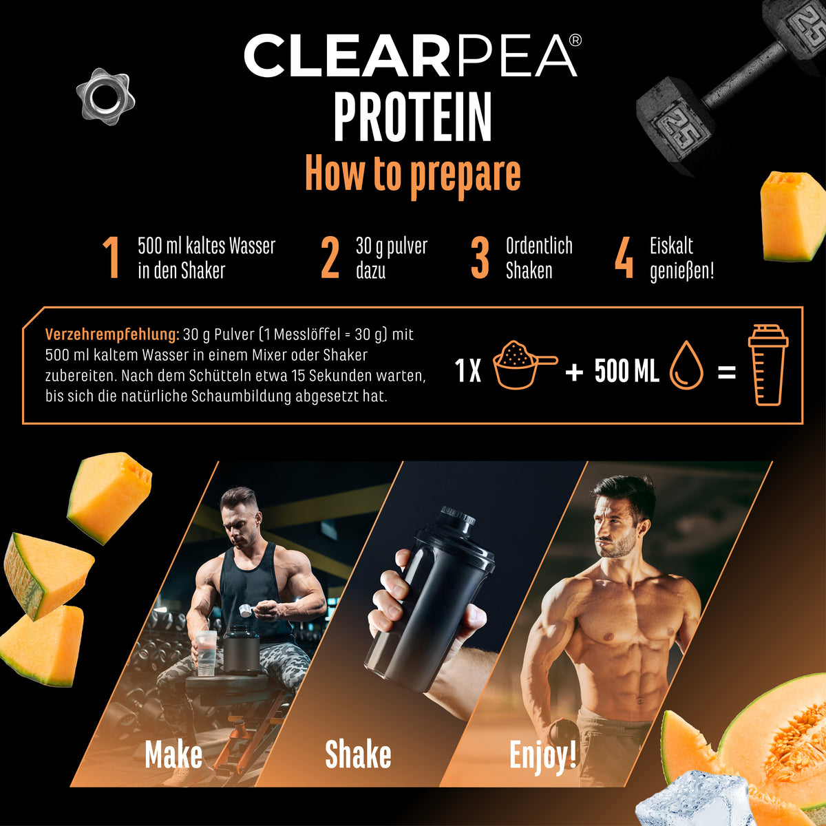 ClearPea® - Proteína vegana transparente - Cola, 454 g