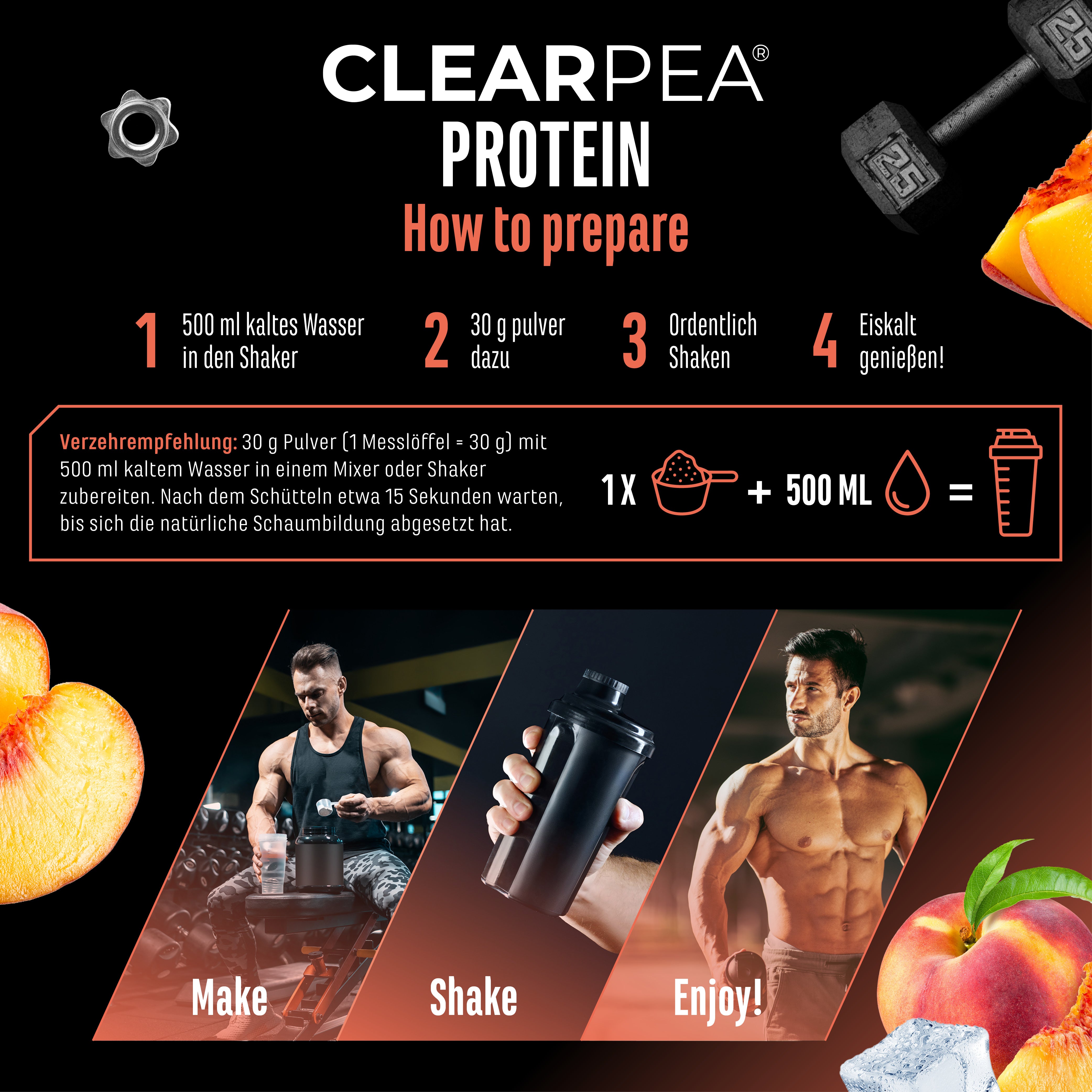 ClearPea® - Proteína vegana transparente - Cola, 454 g