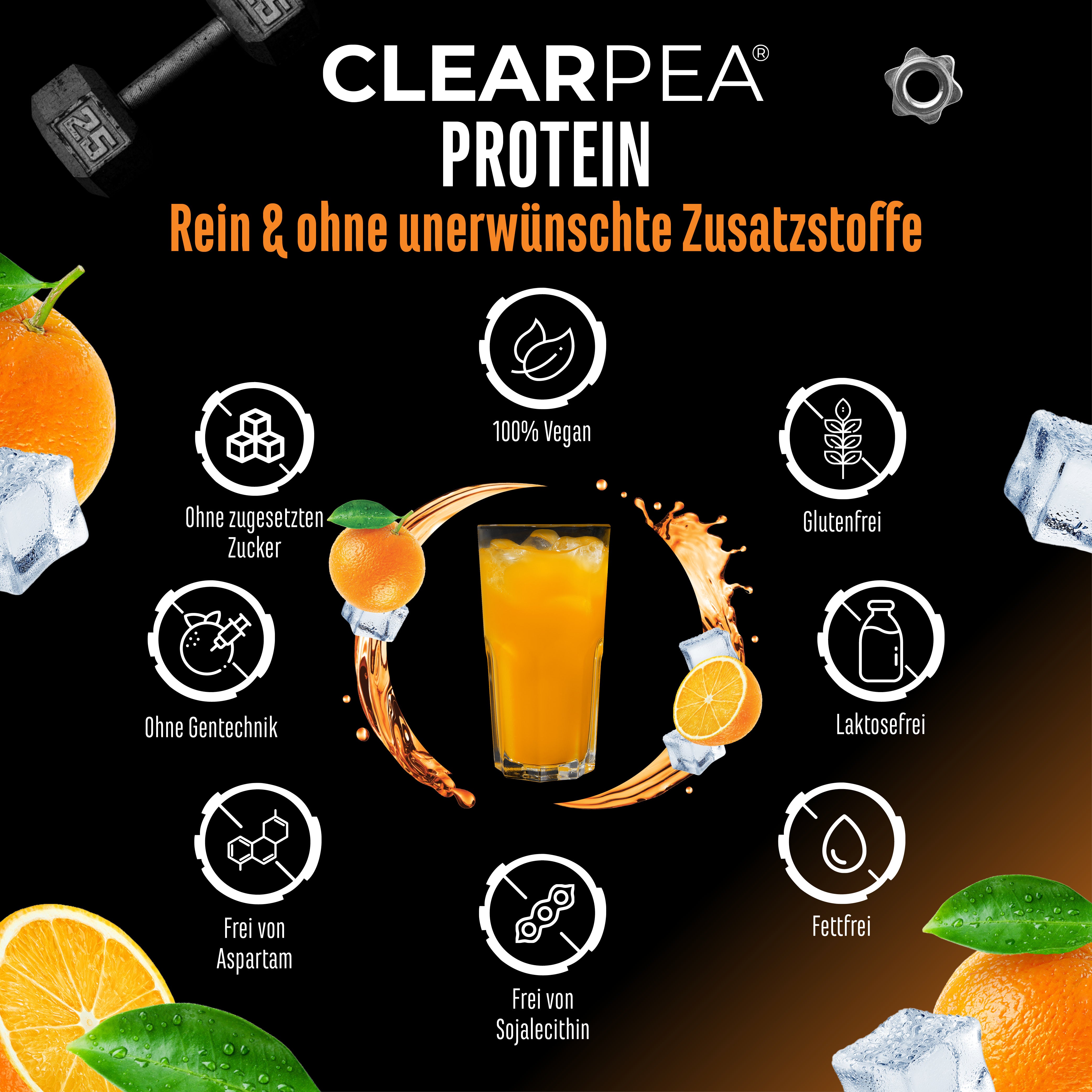 ClearPea® - Proteína vegana transparente - Cola, 454 g