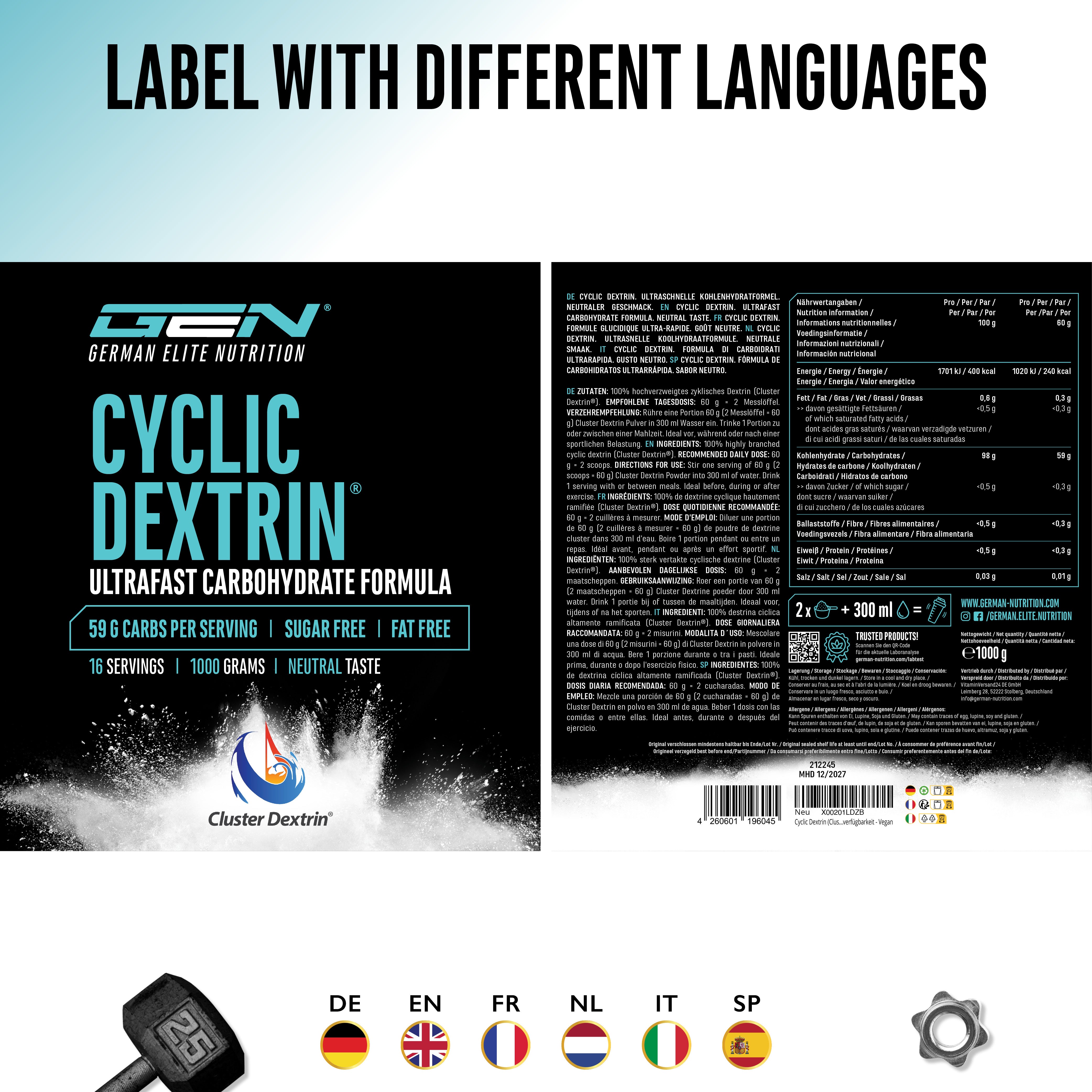 Cyclic - Cluster Dextrin - 1000g