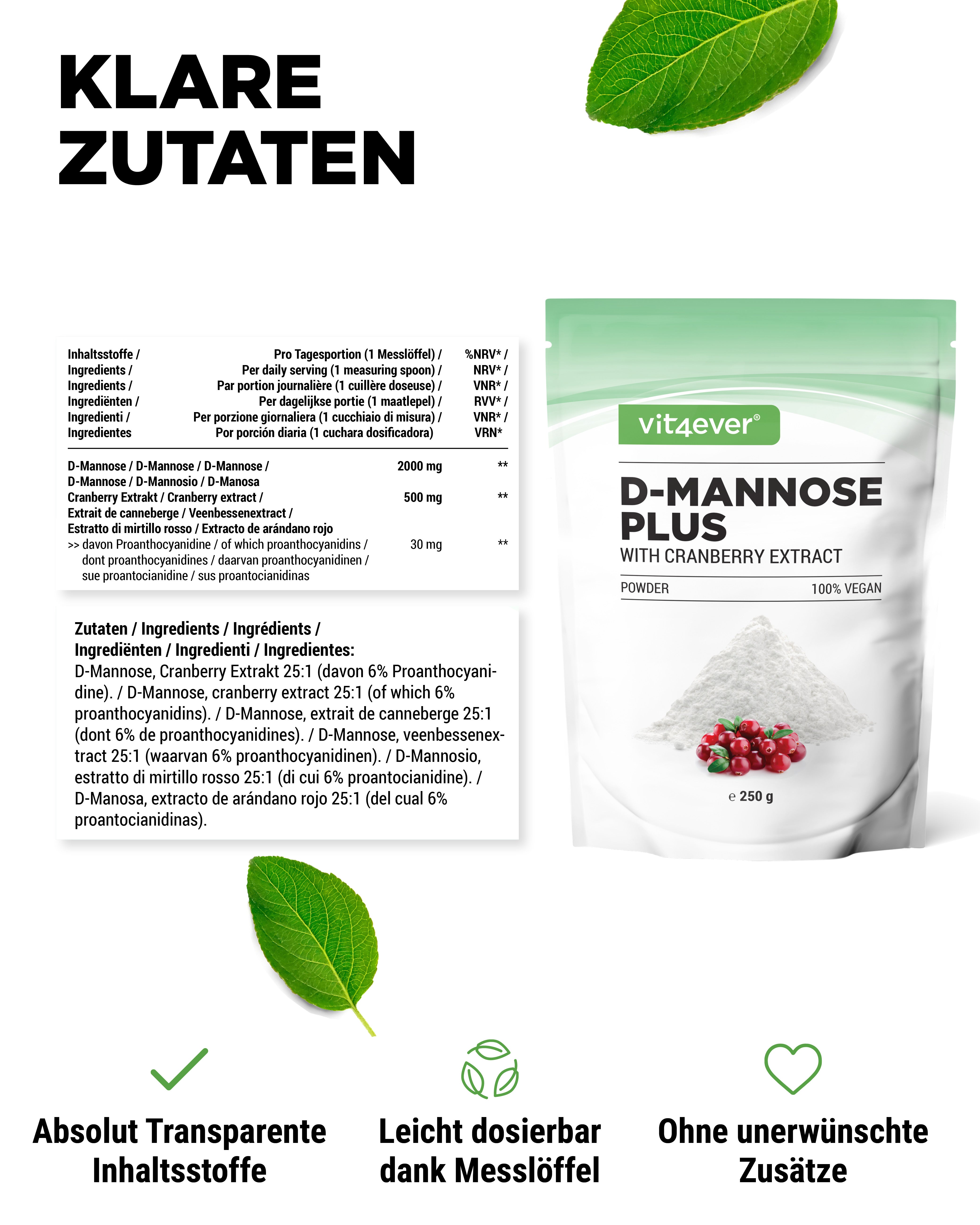 D-Mannoza + Proszek żurawiny