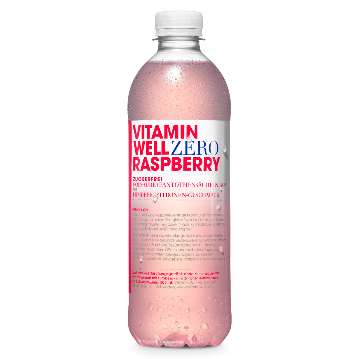 Vitamin Well Zero Raspberry – 500 ml