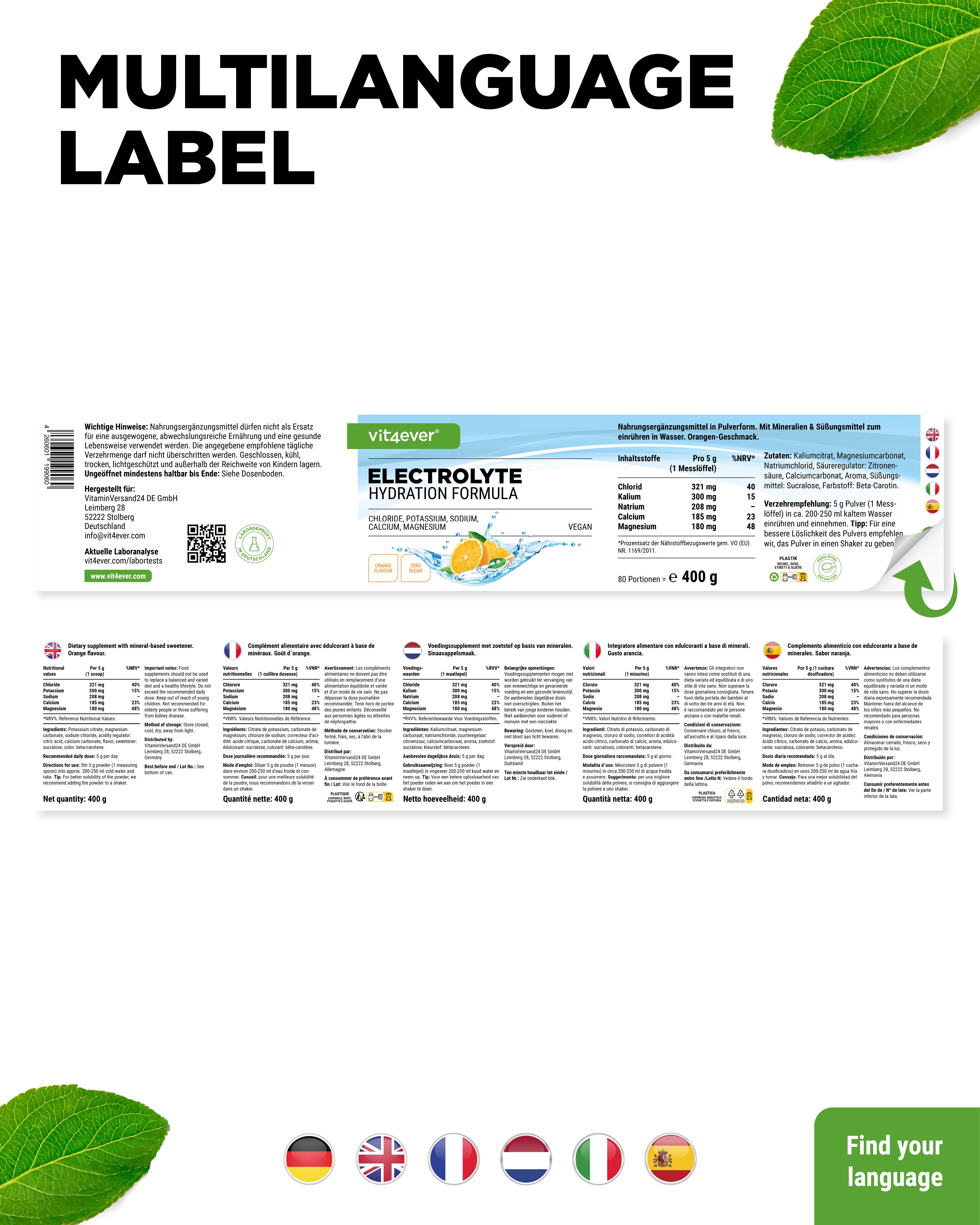 Elettroliti Arancia, 400 g
