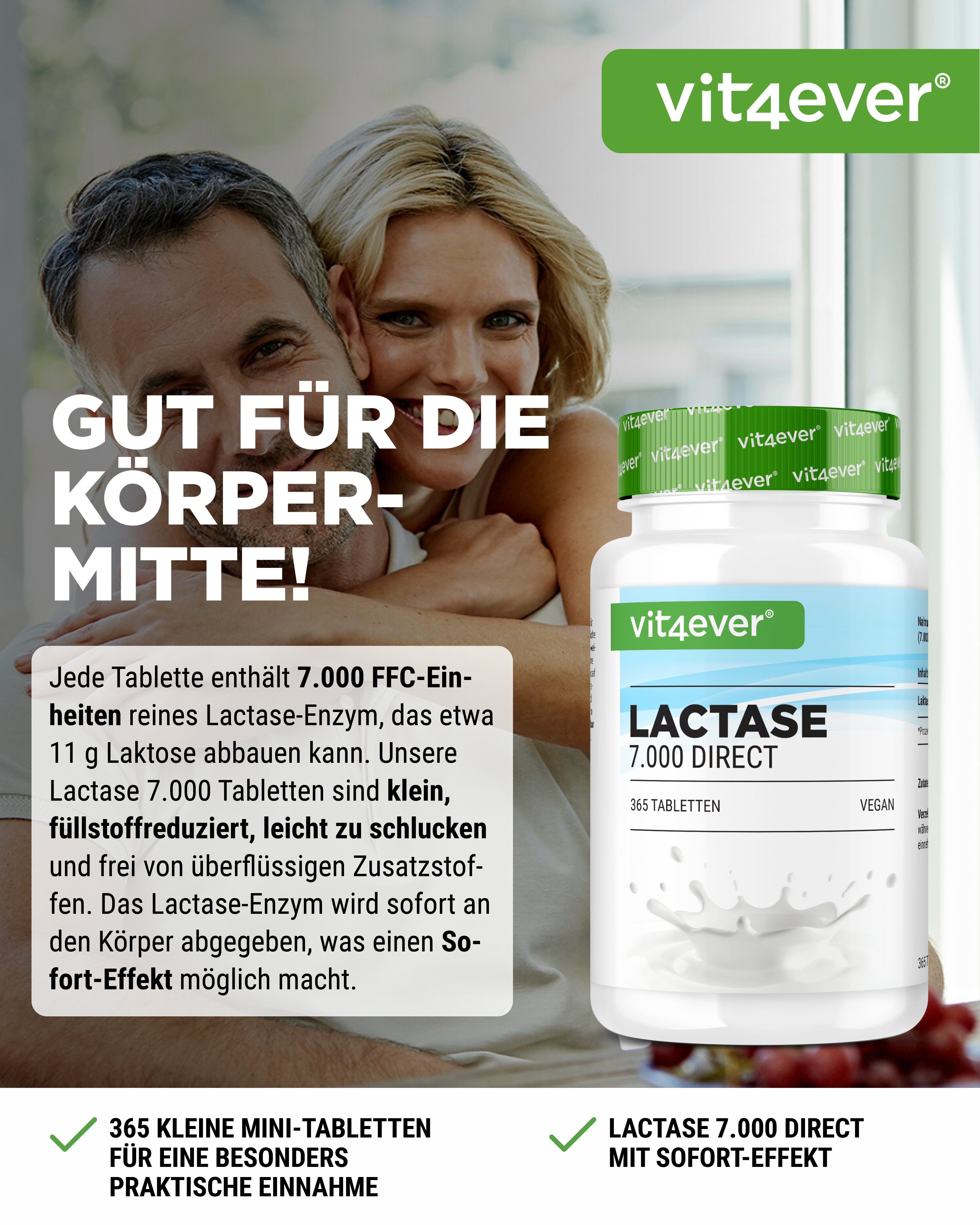 Laktase - á 7000 FCC-Einheiten,