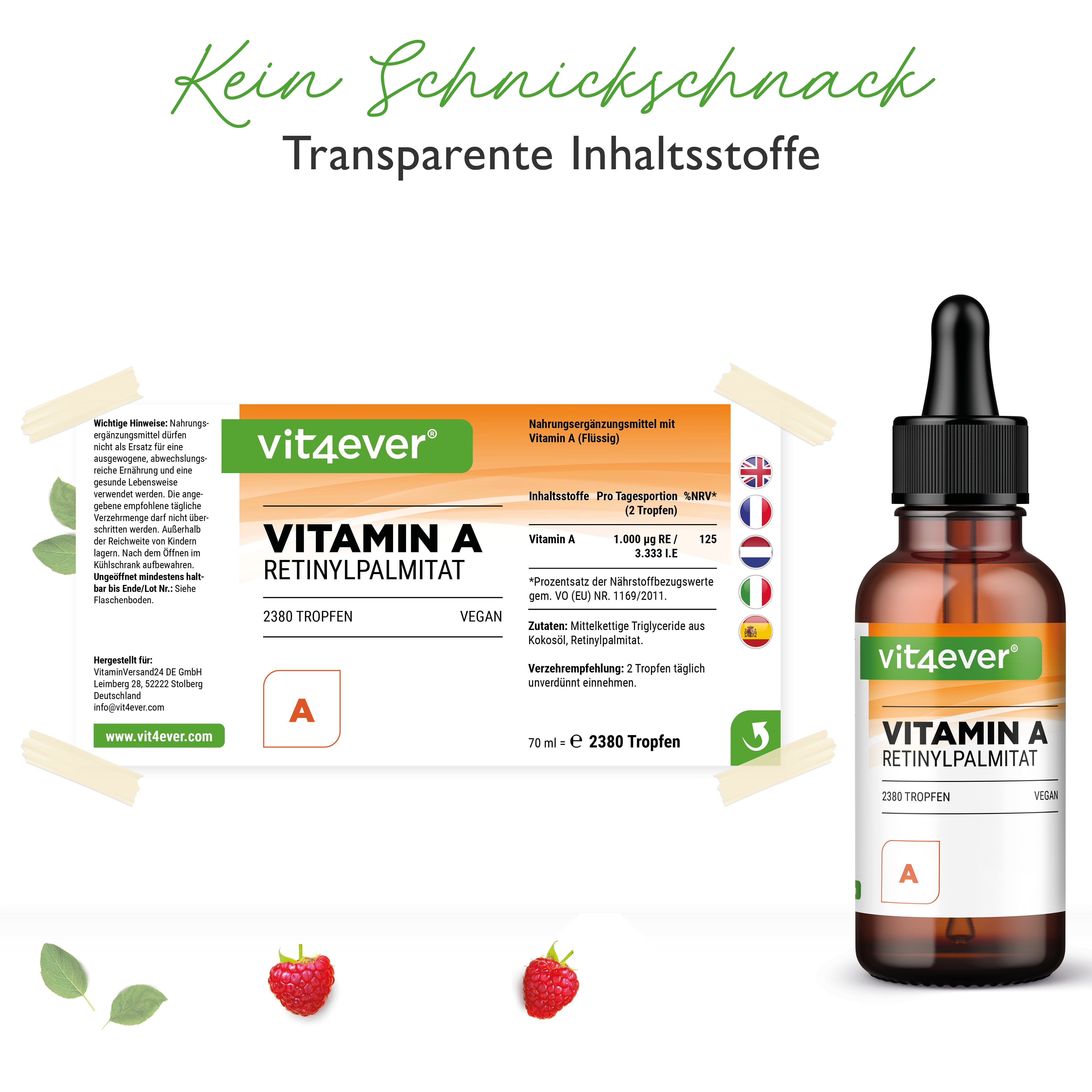 Gocce di Vitamina A - 500 mcg