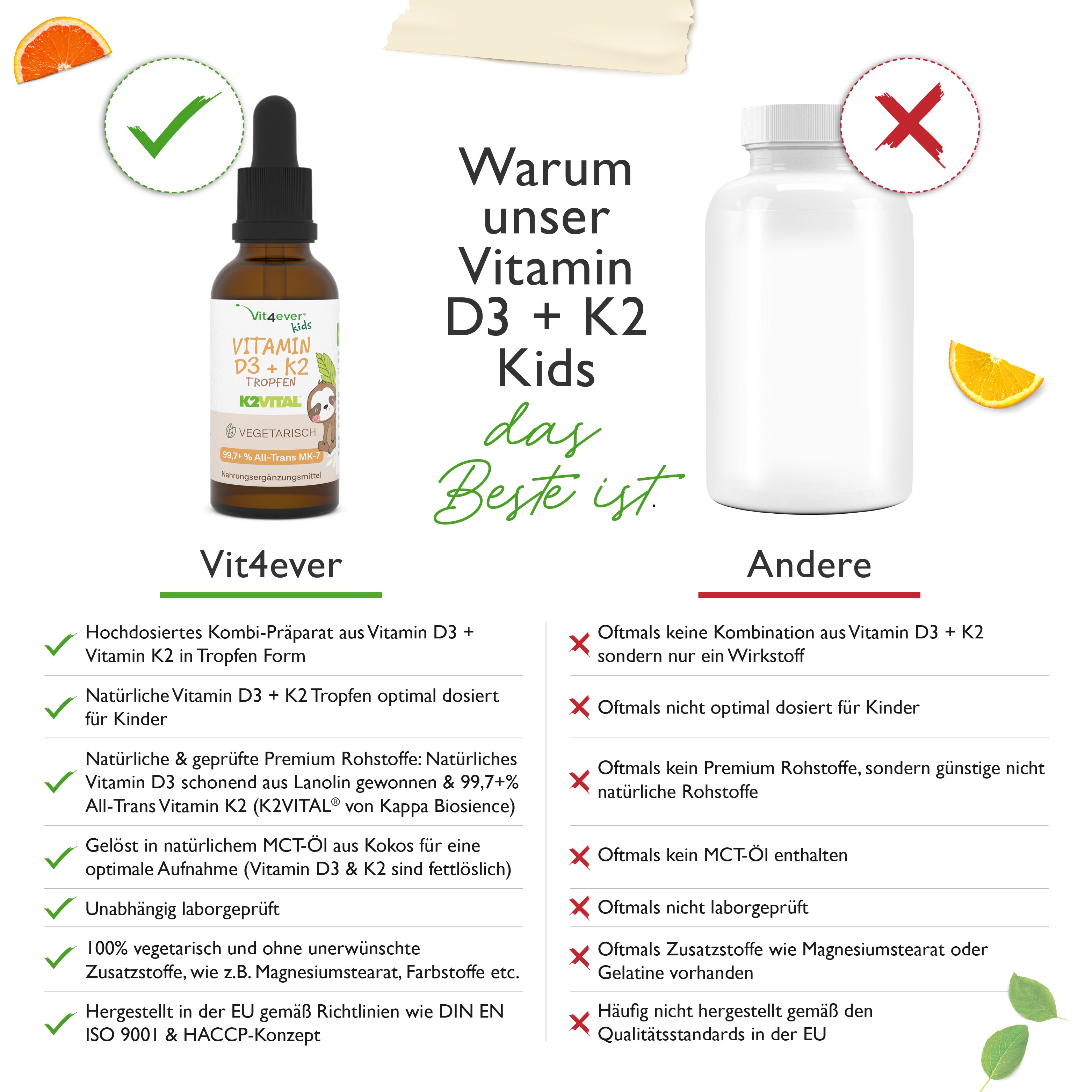 Vitamina D3 + K2 - KIDS - Gocce 10ml