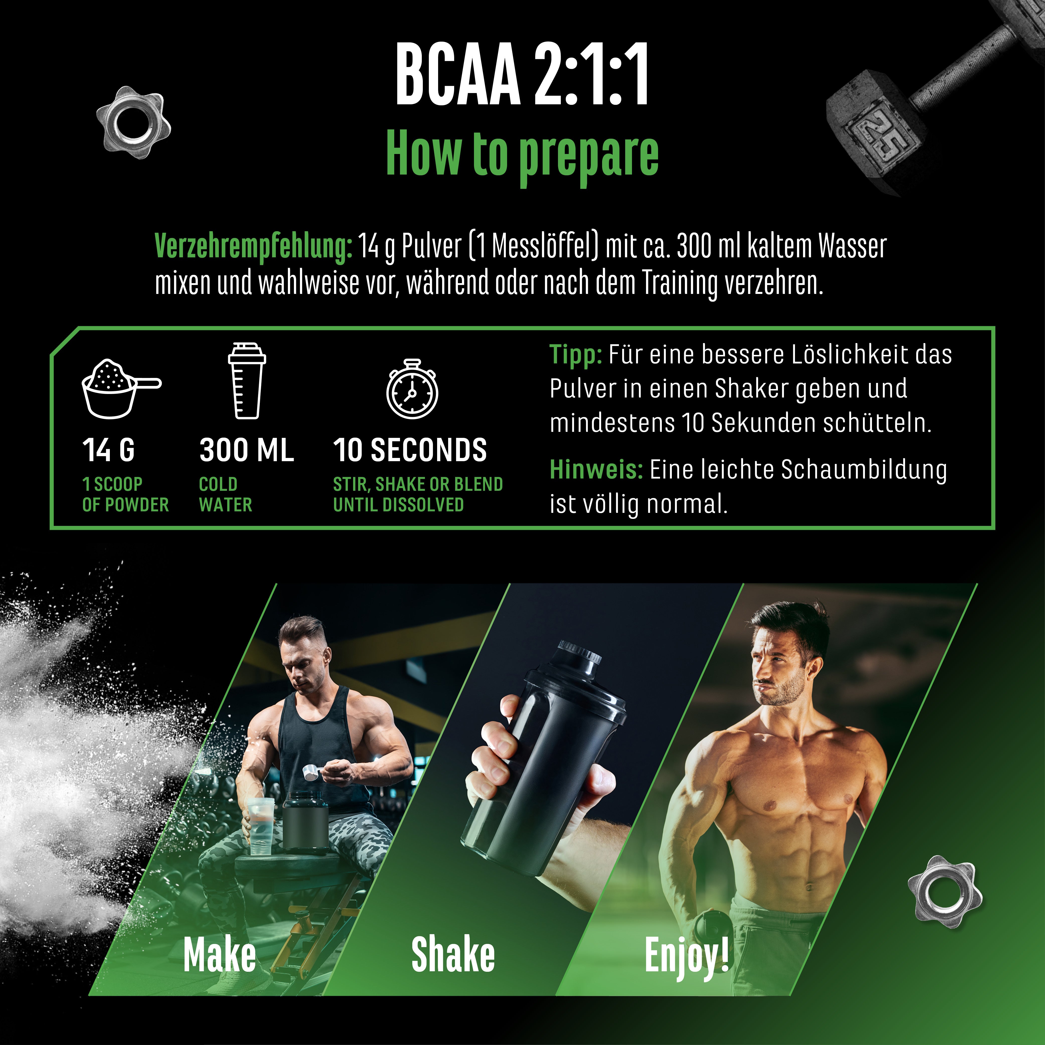 GEN BCAA 2:1:1 Poeder - Neutraal, 500 g