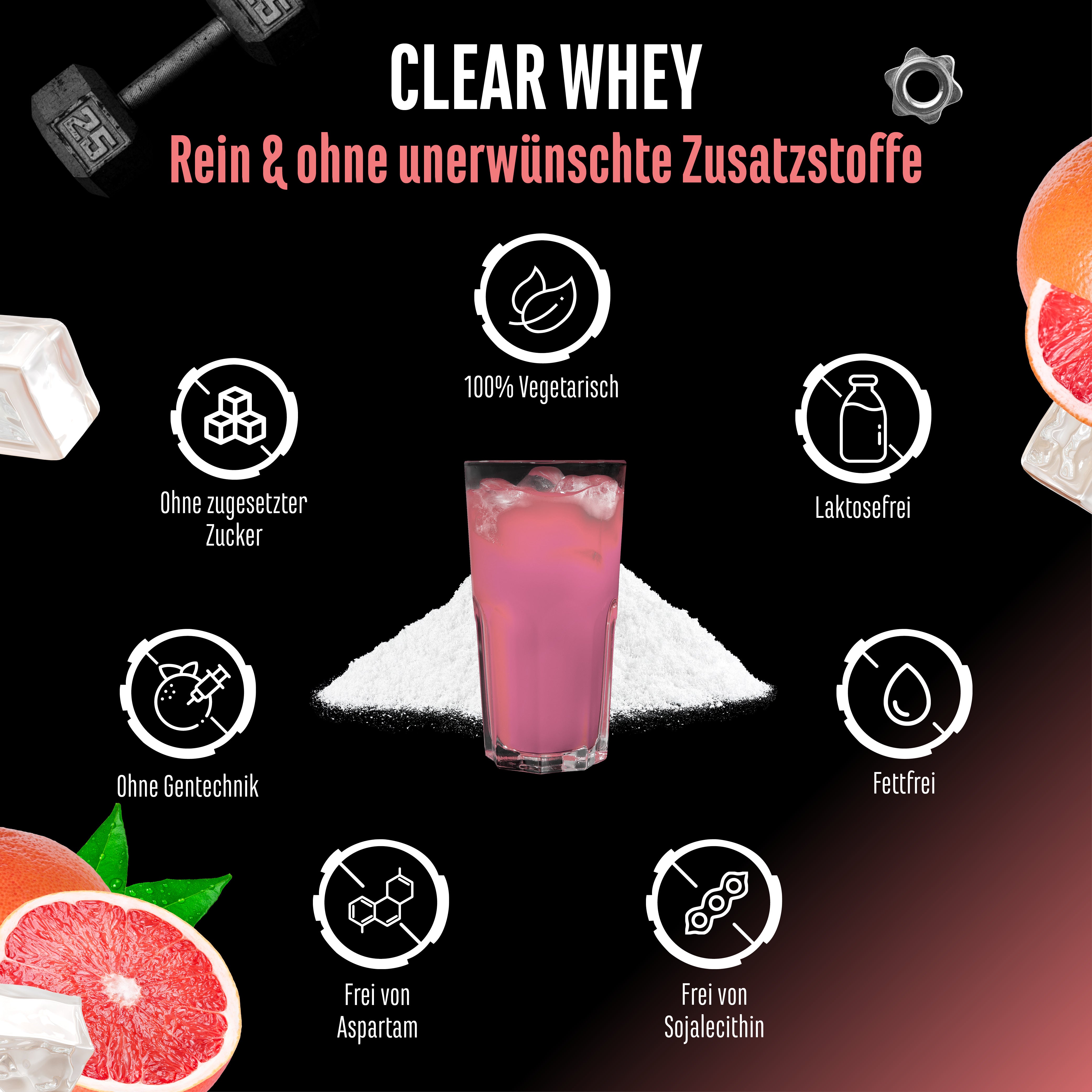 Clear Whey Protein - Fresh Apricot, 900 g