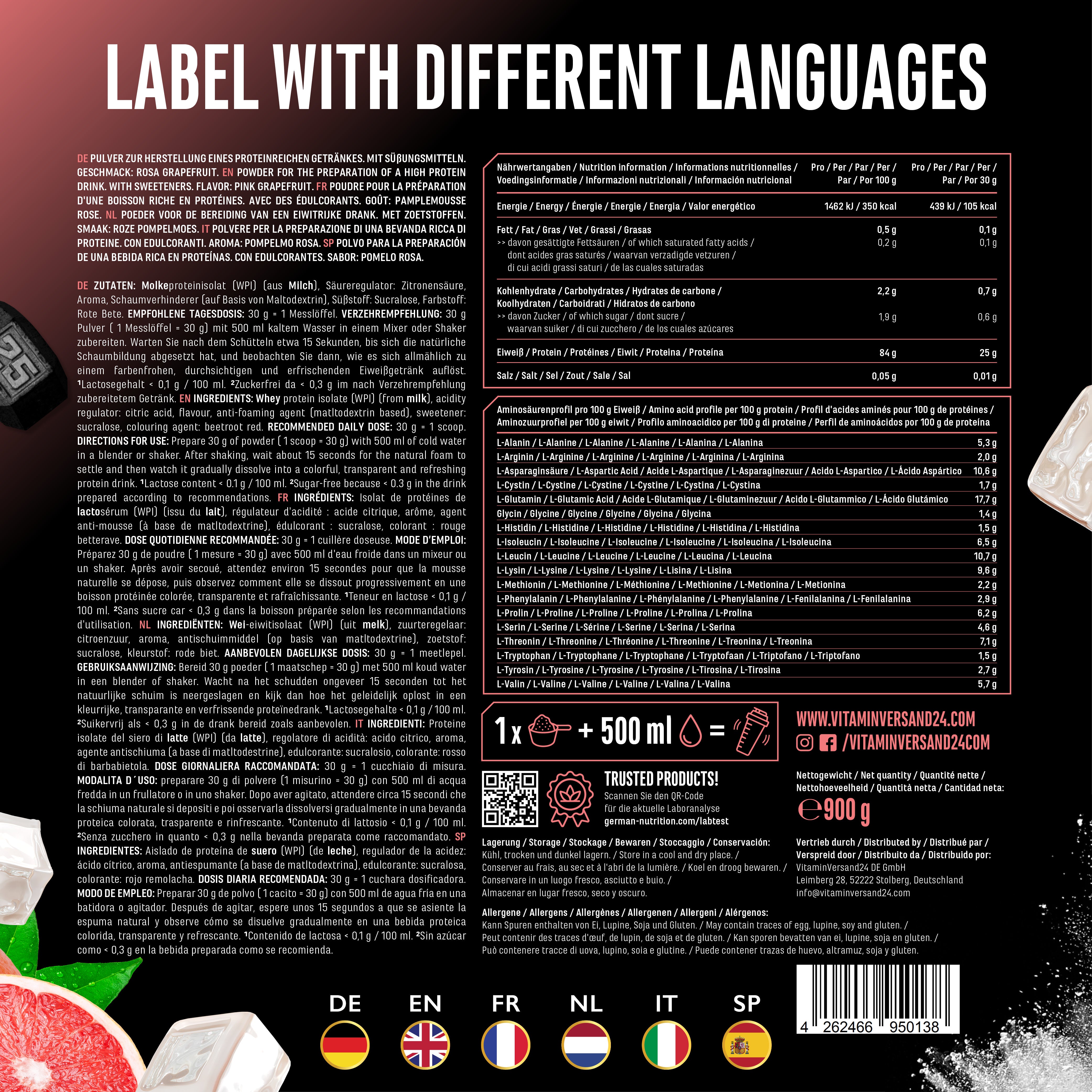 Clear Whey Protein - Fresh Apricot, 900 g