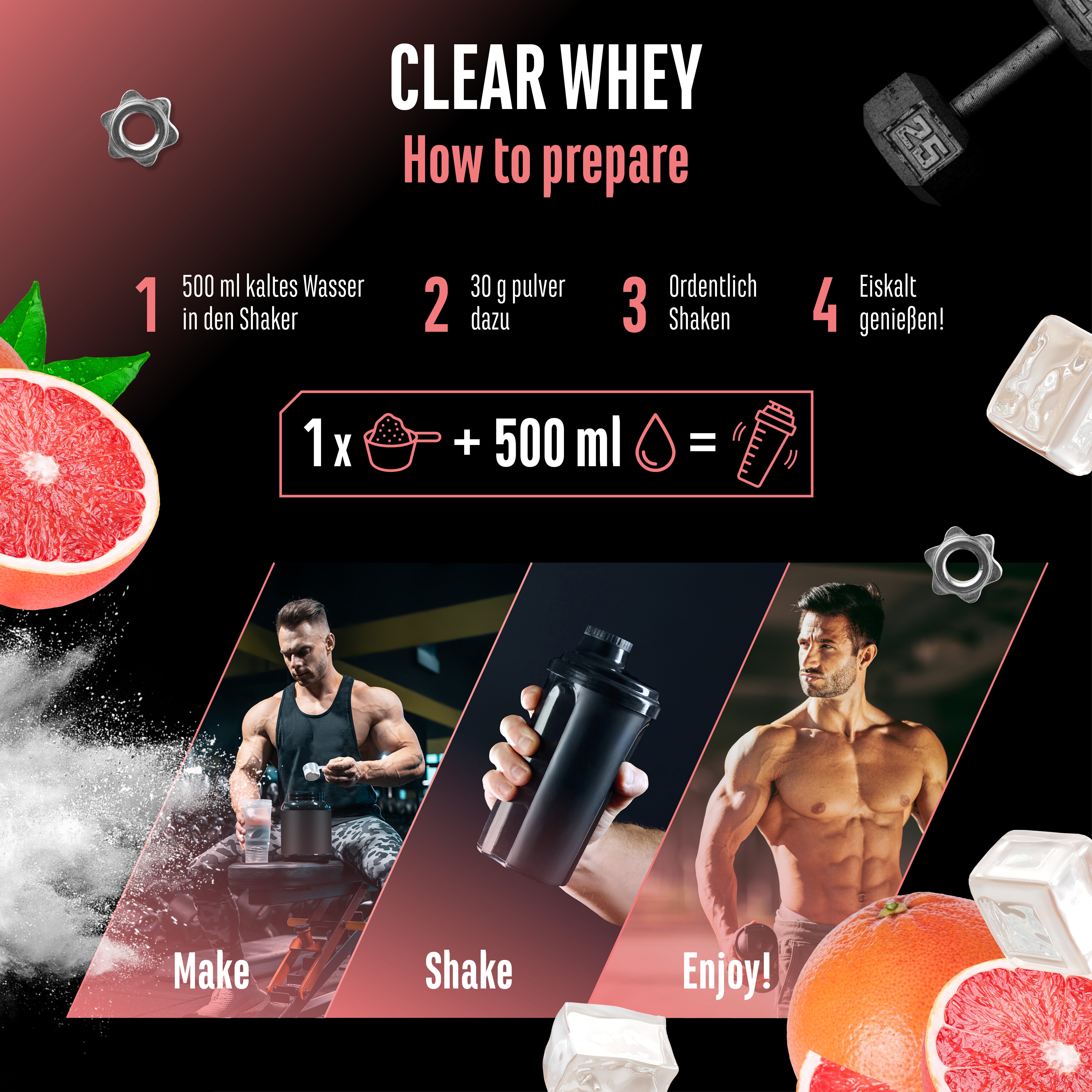 Clear Whey Protein - Fresh Apricot, 900 g