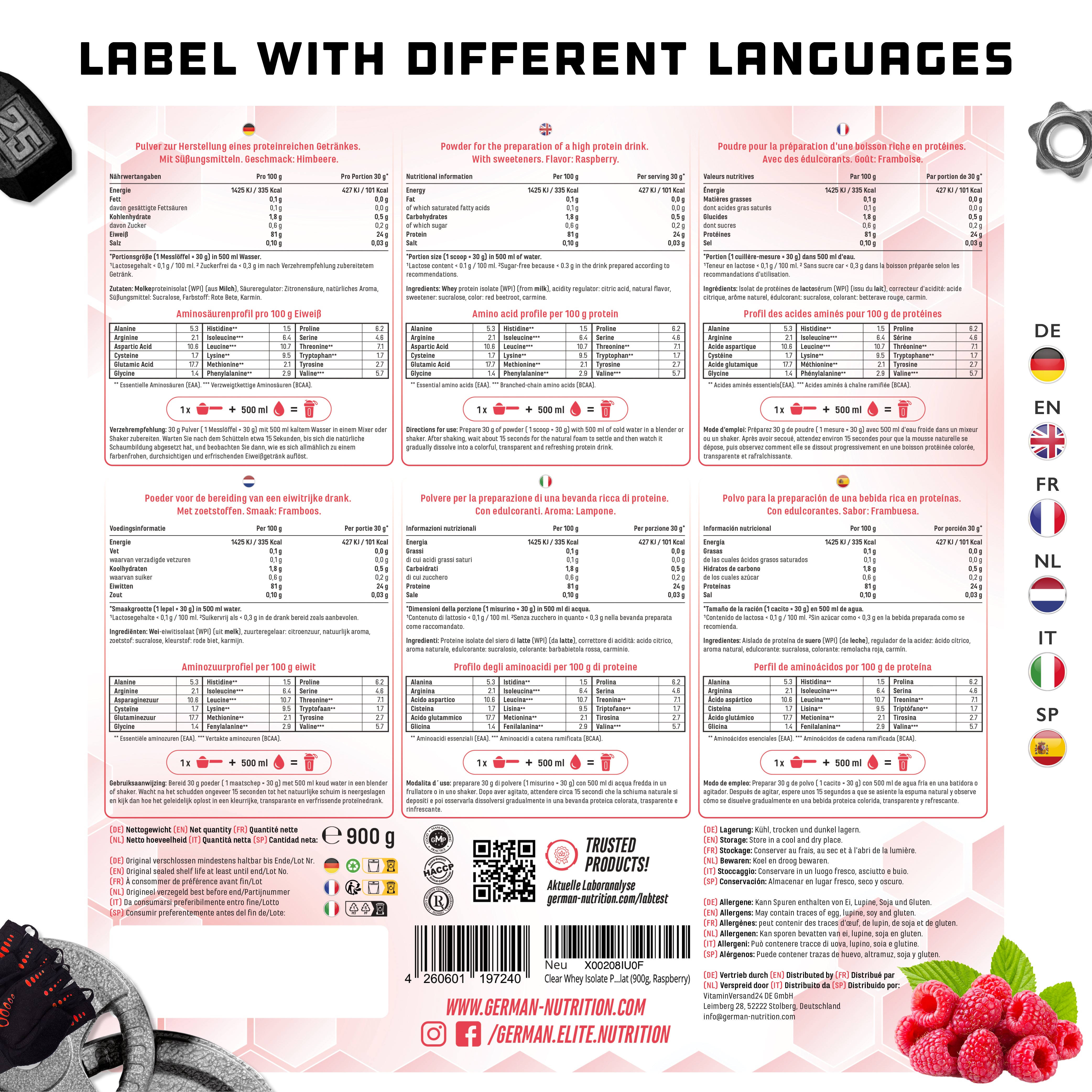 Clear Whey Protein - Fresh Apricot, 900 g