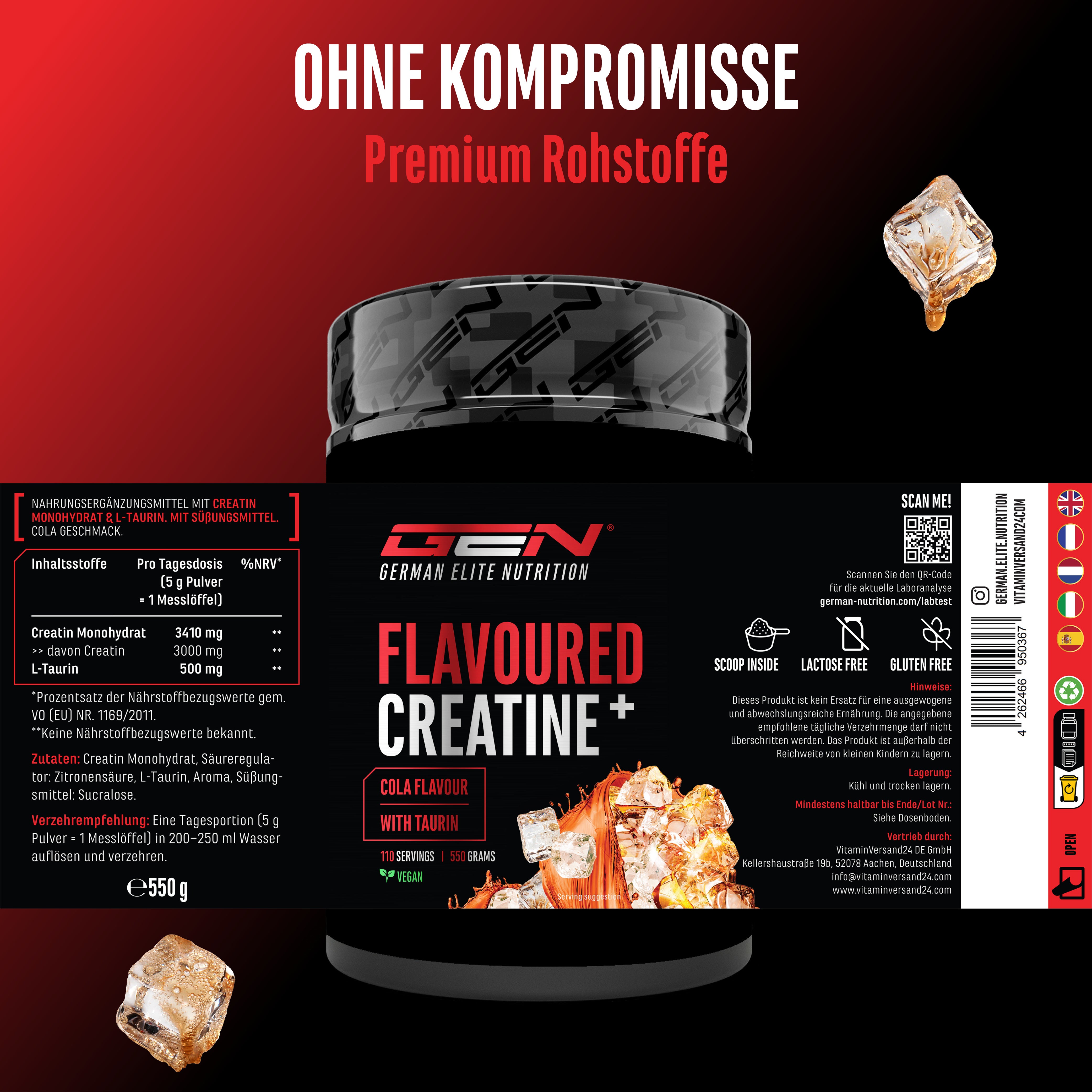 Creatin - Erdbeere, 550 g