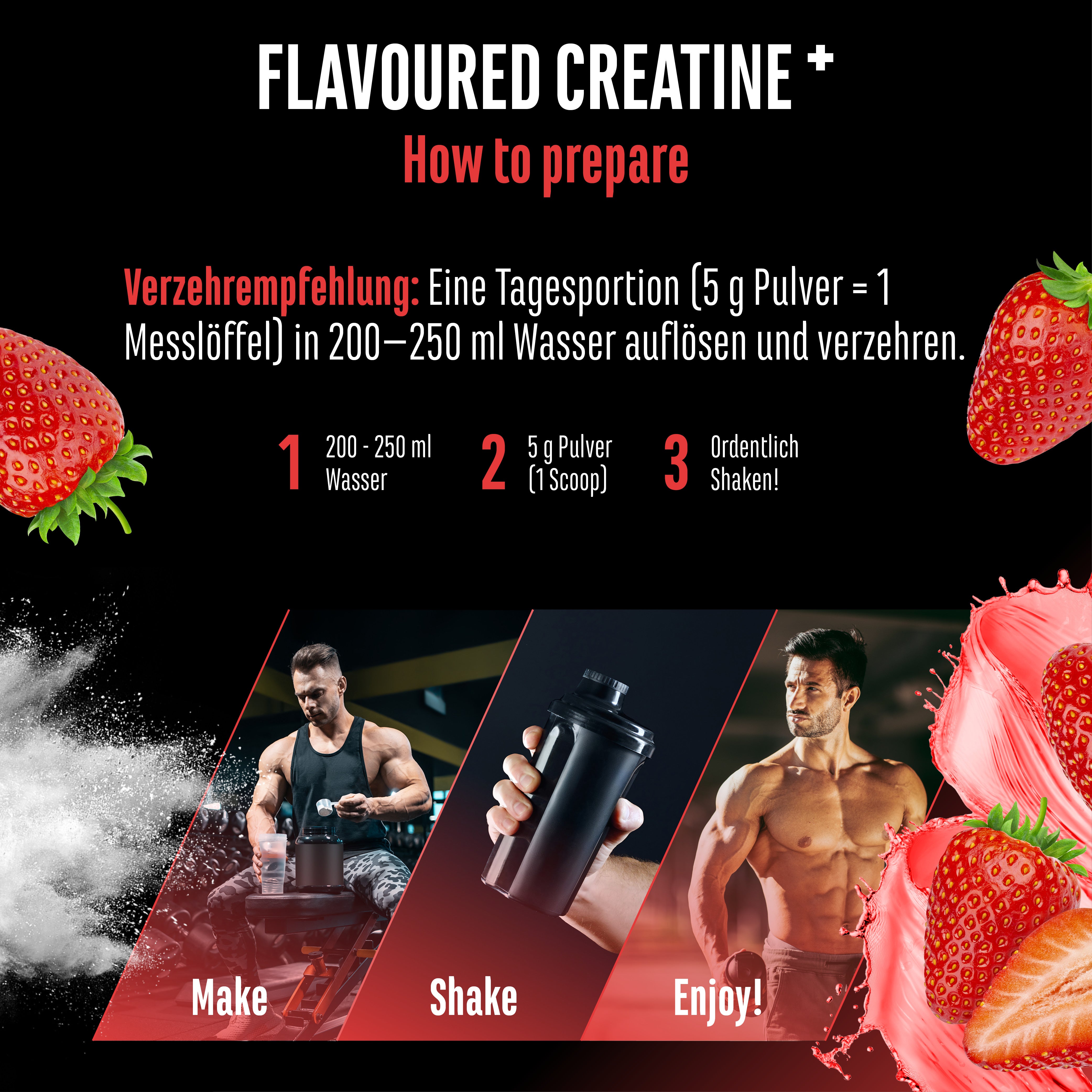 Creatin - Erdbeere, 550 g