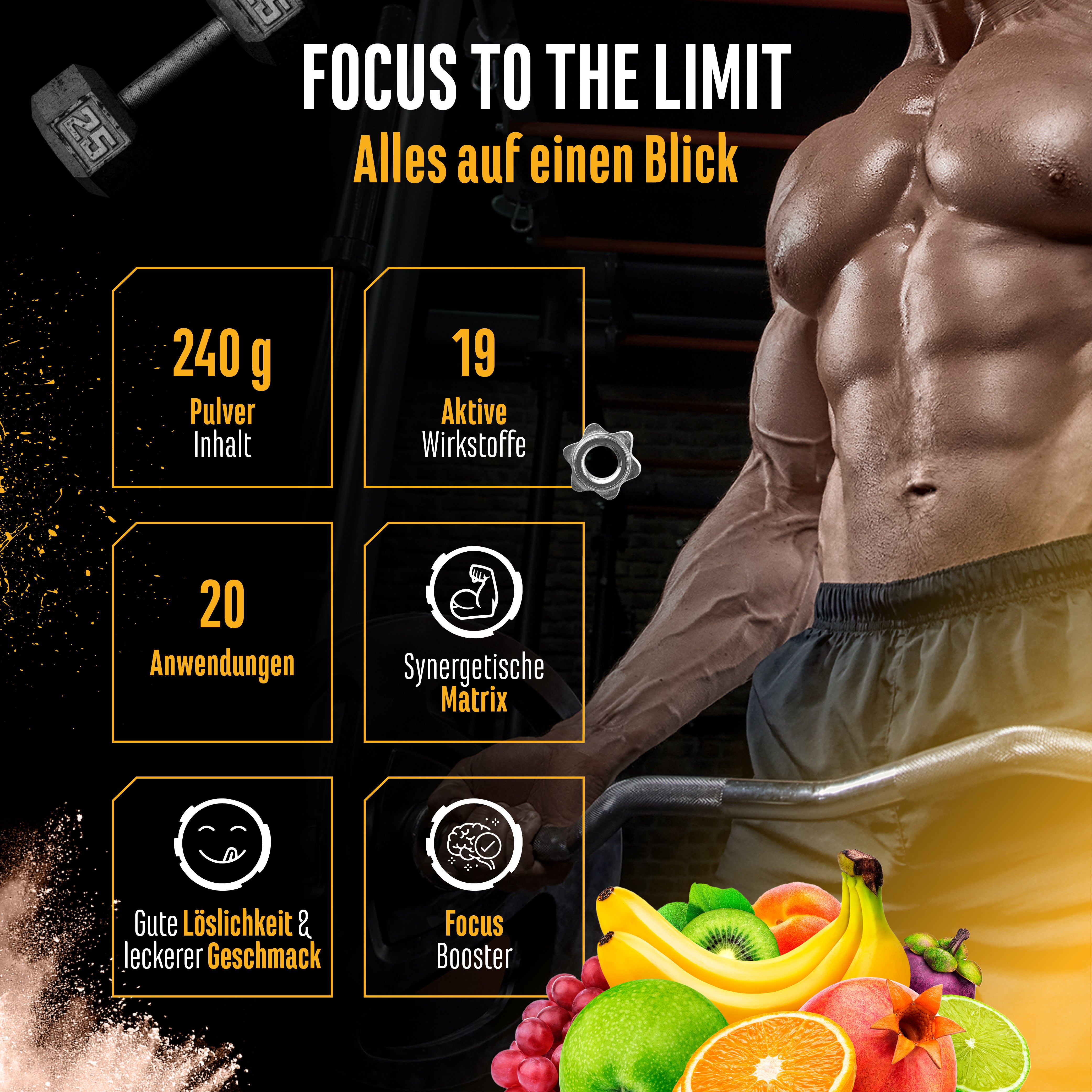 Focus to the Limit - Kiwi Druif, 240g