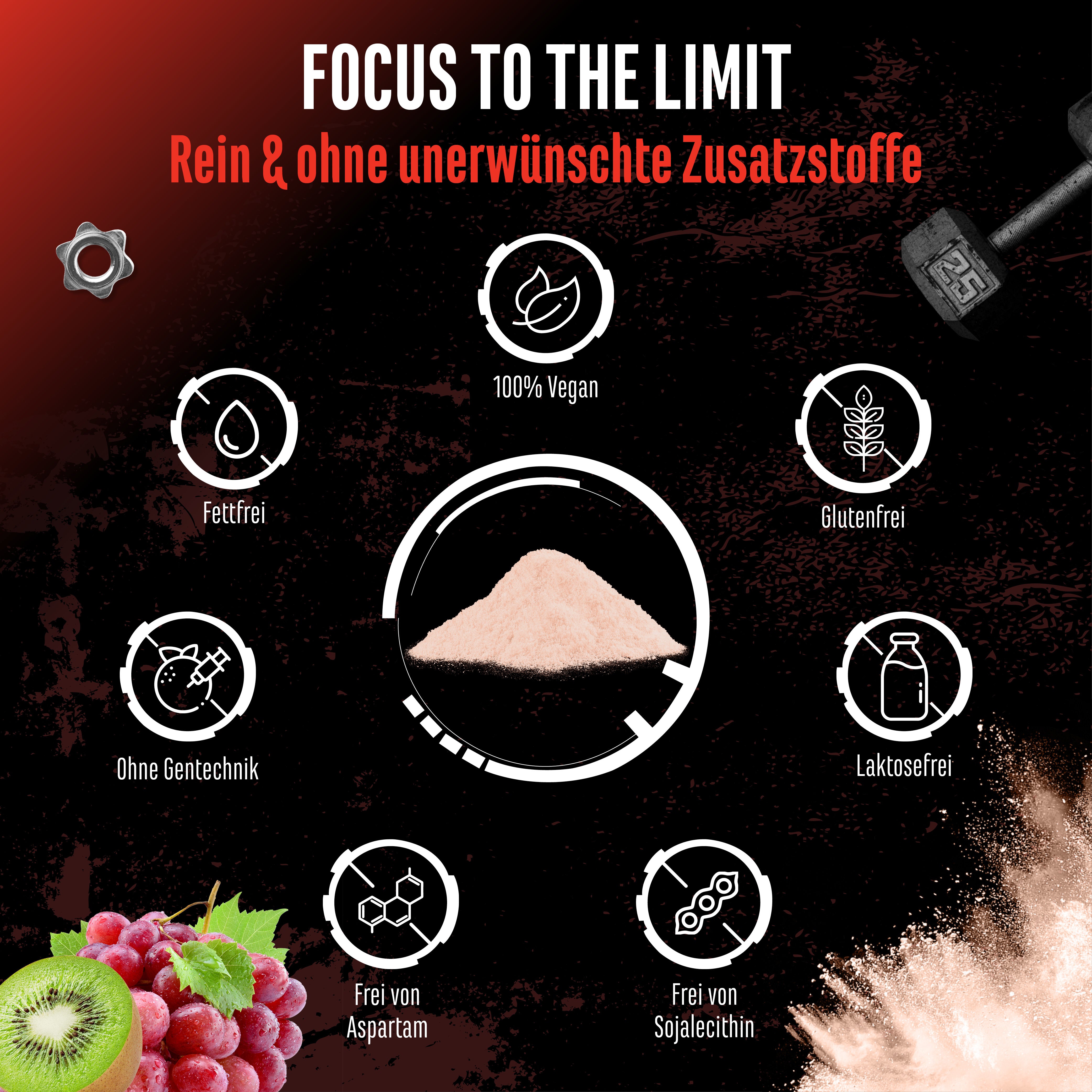 Focus to the Limit - Kiwi Druif, 240g