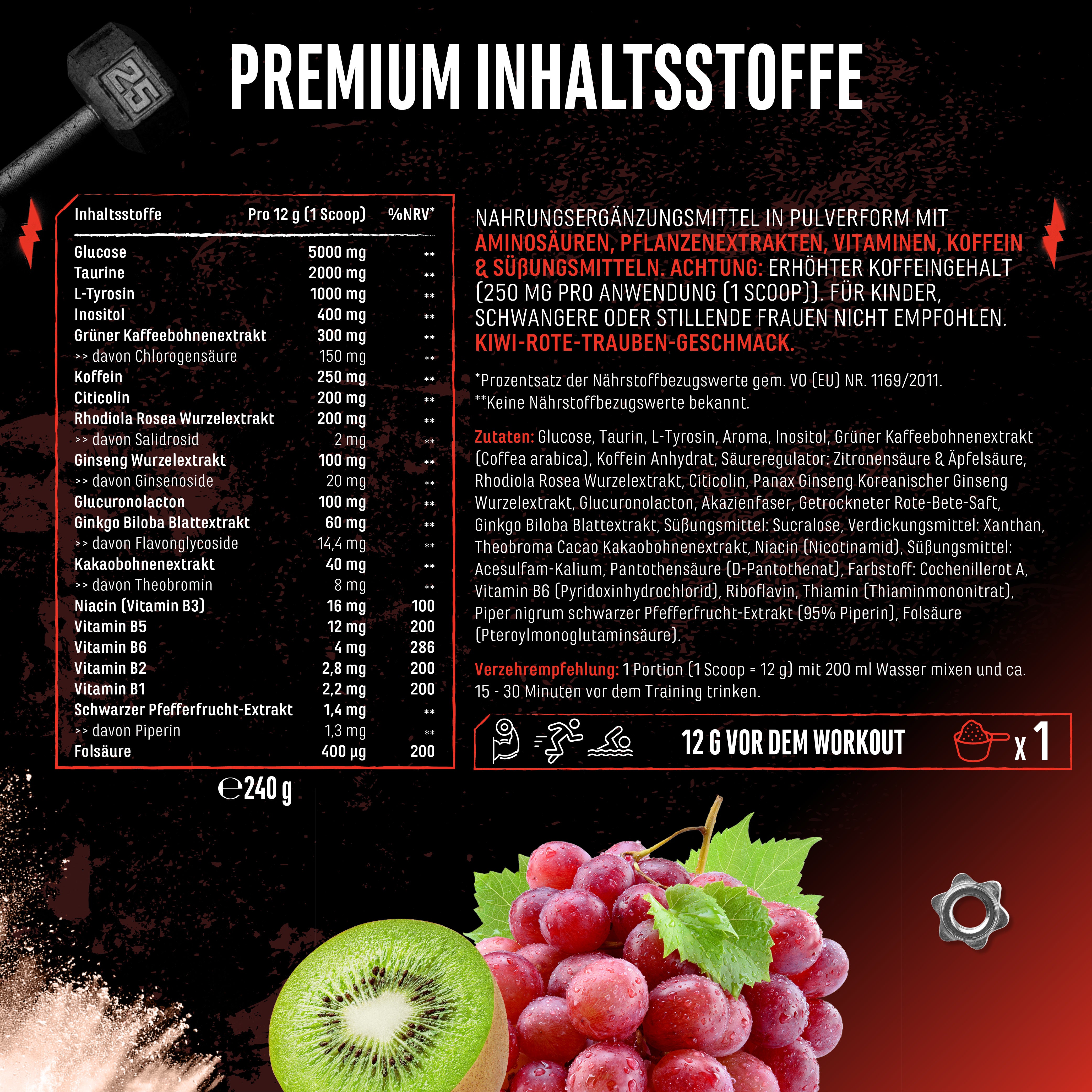 Focus to the Limit - Kiwi Druif, 240g