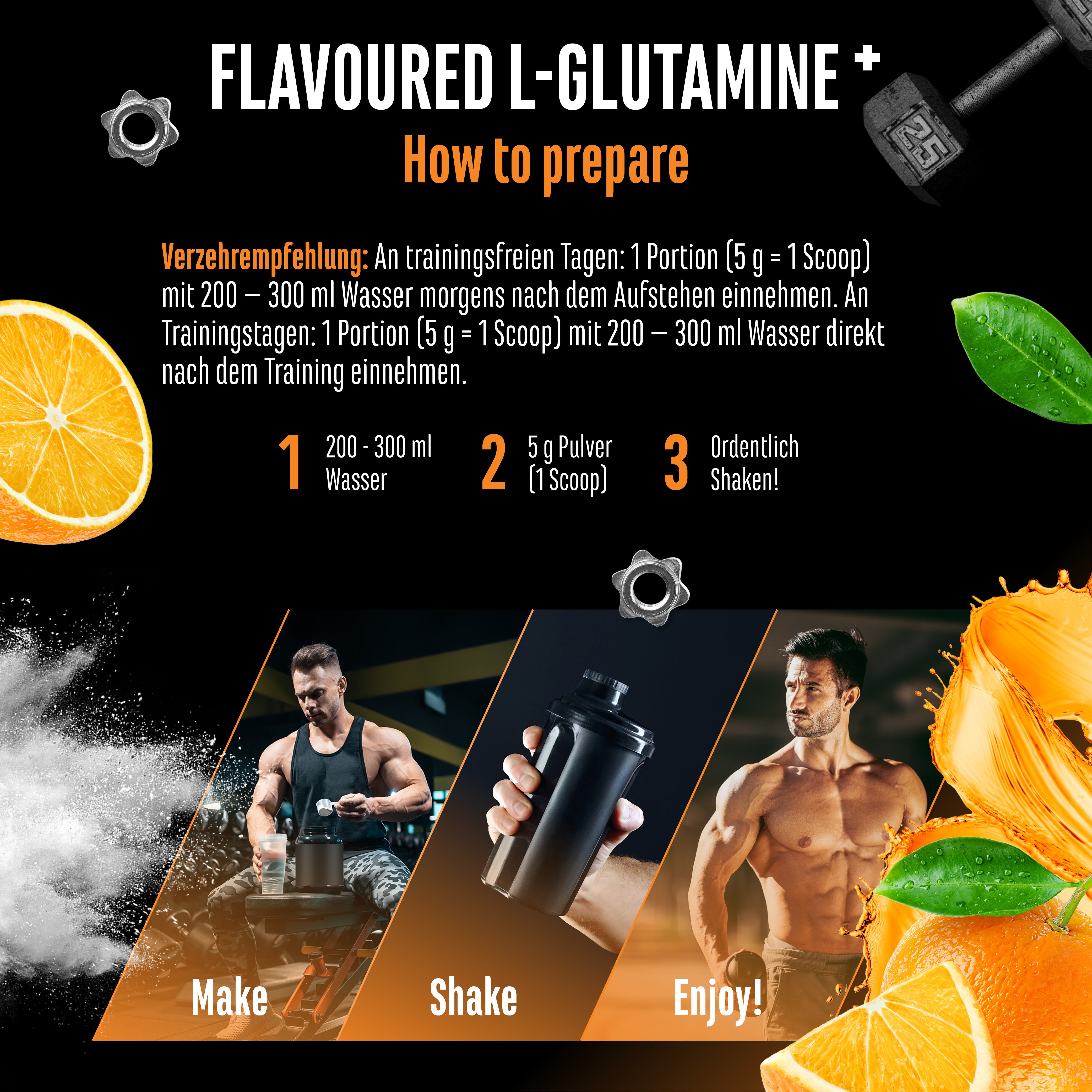 L-Glutamin Pulver Flavoured