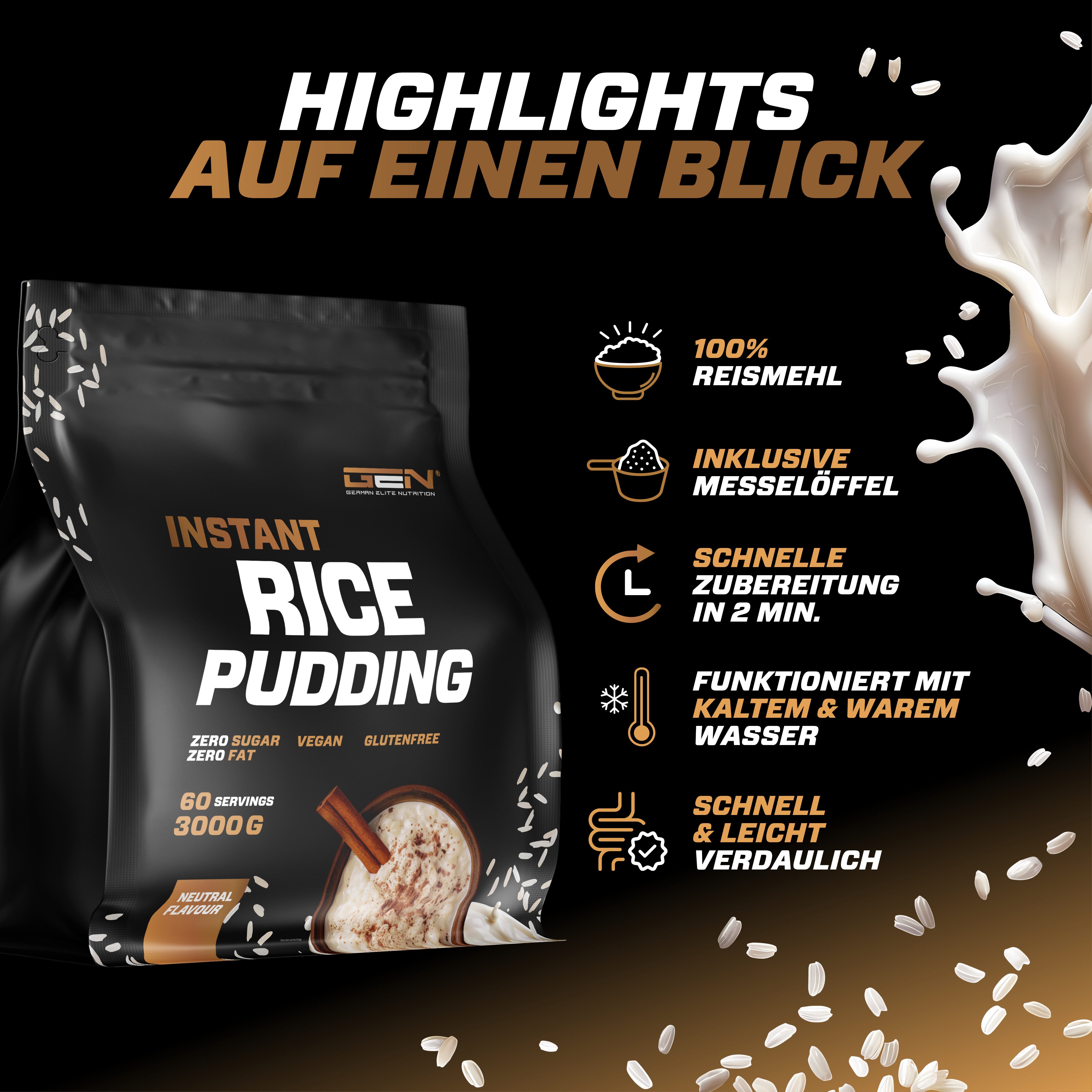 Pudding au riz neutre 3 kg