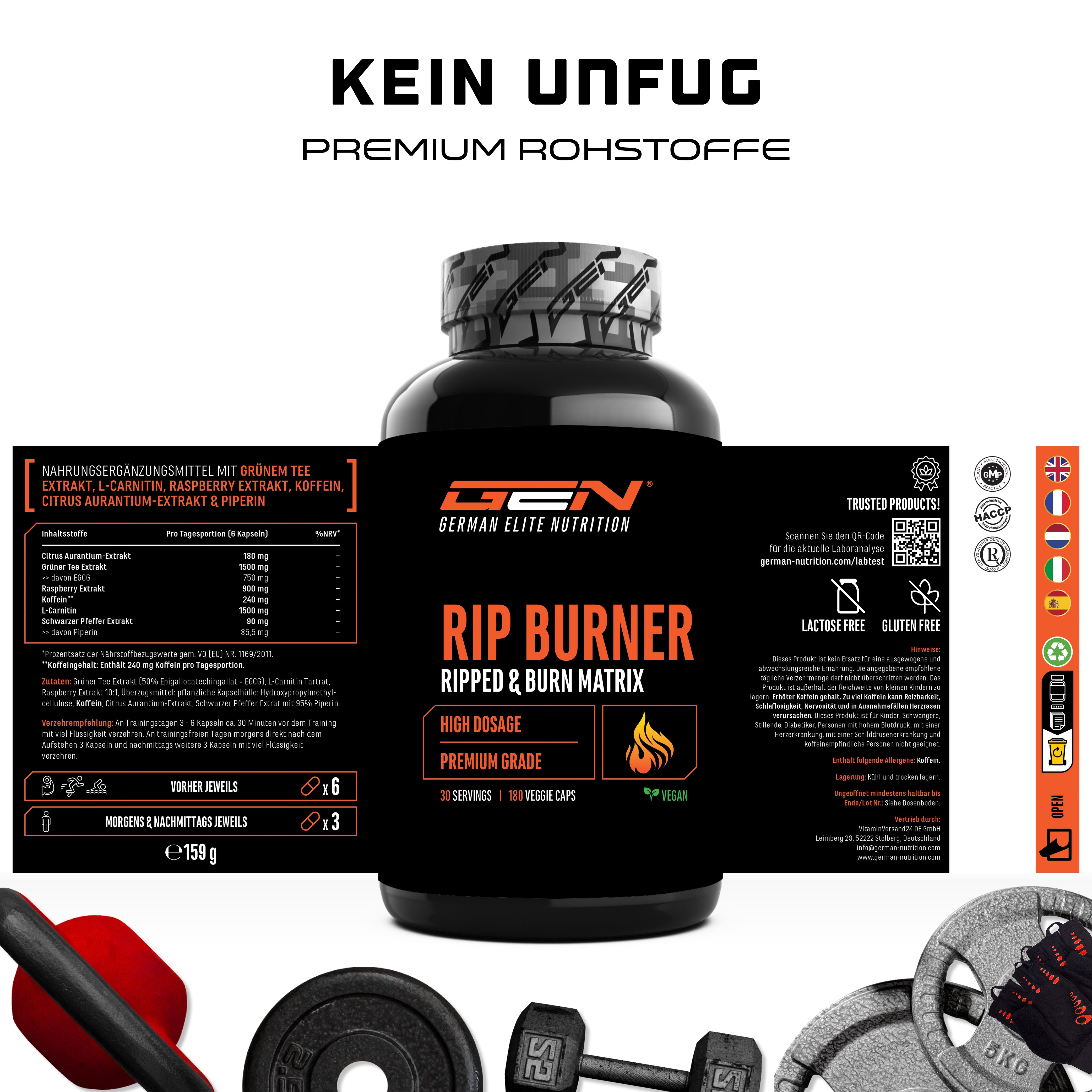 RIP Burner - 180 Capsules - Definition Phase & Diet