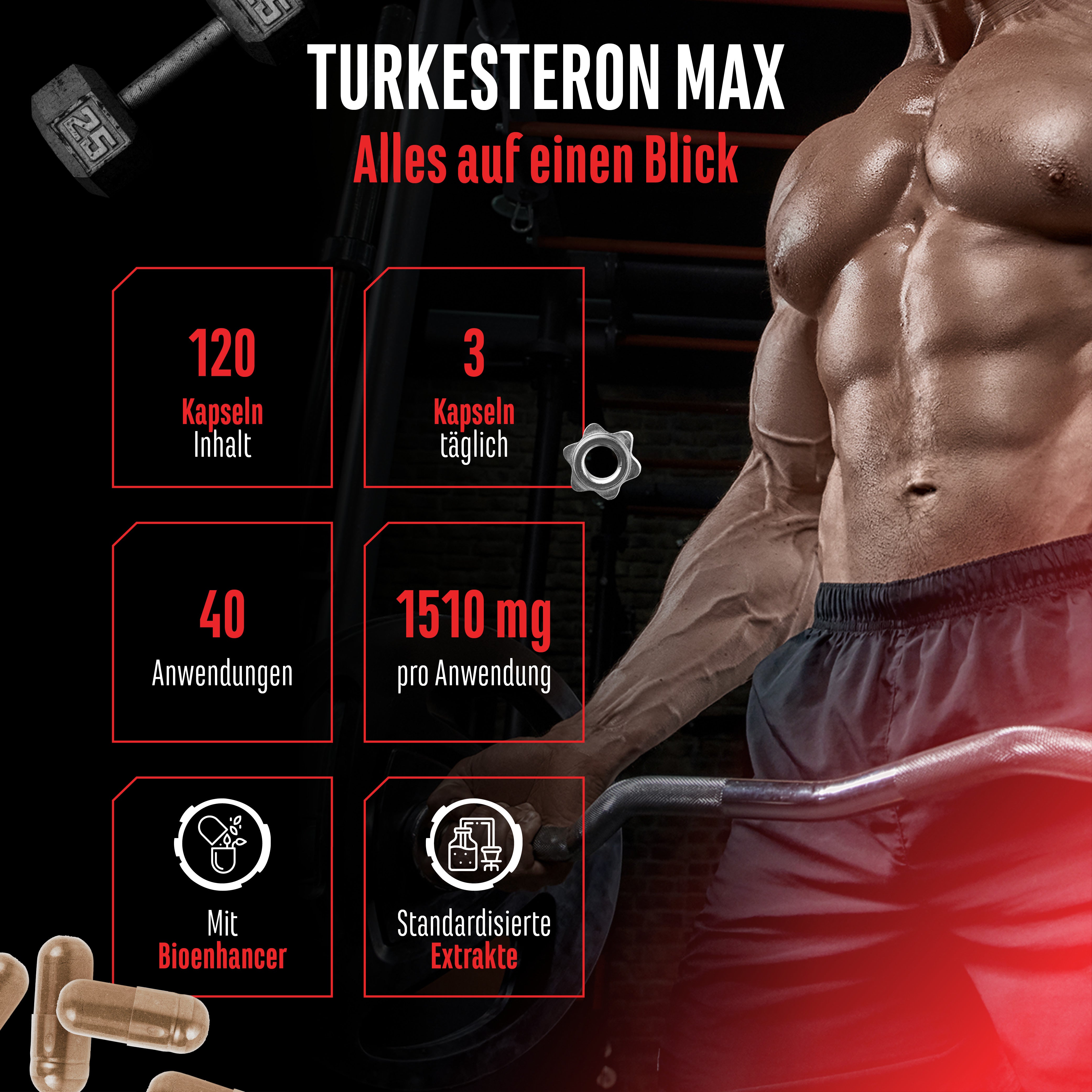 Turkesteron Max, 120 kapsułek