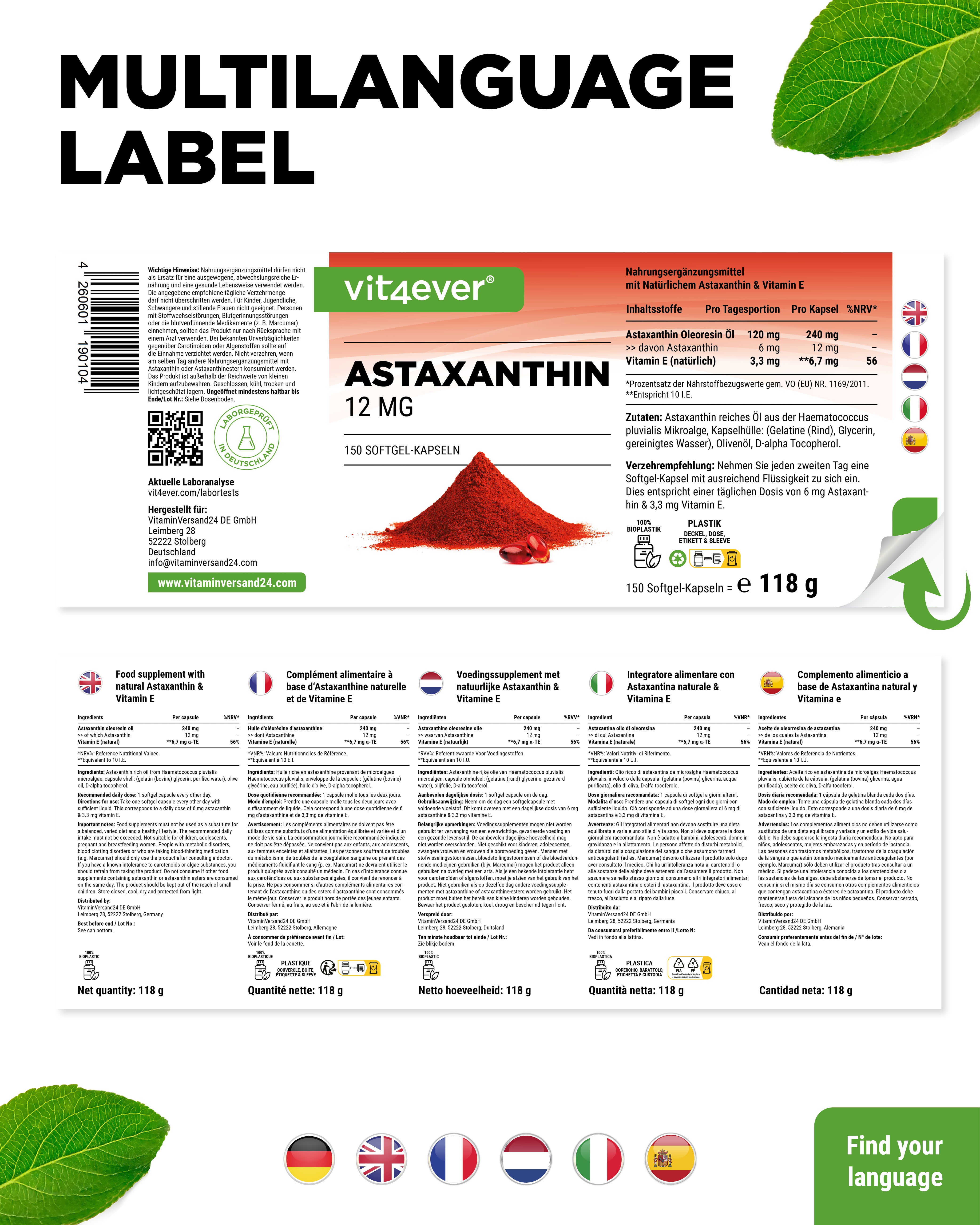 Astaxanthin - 12 mg