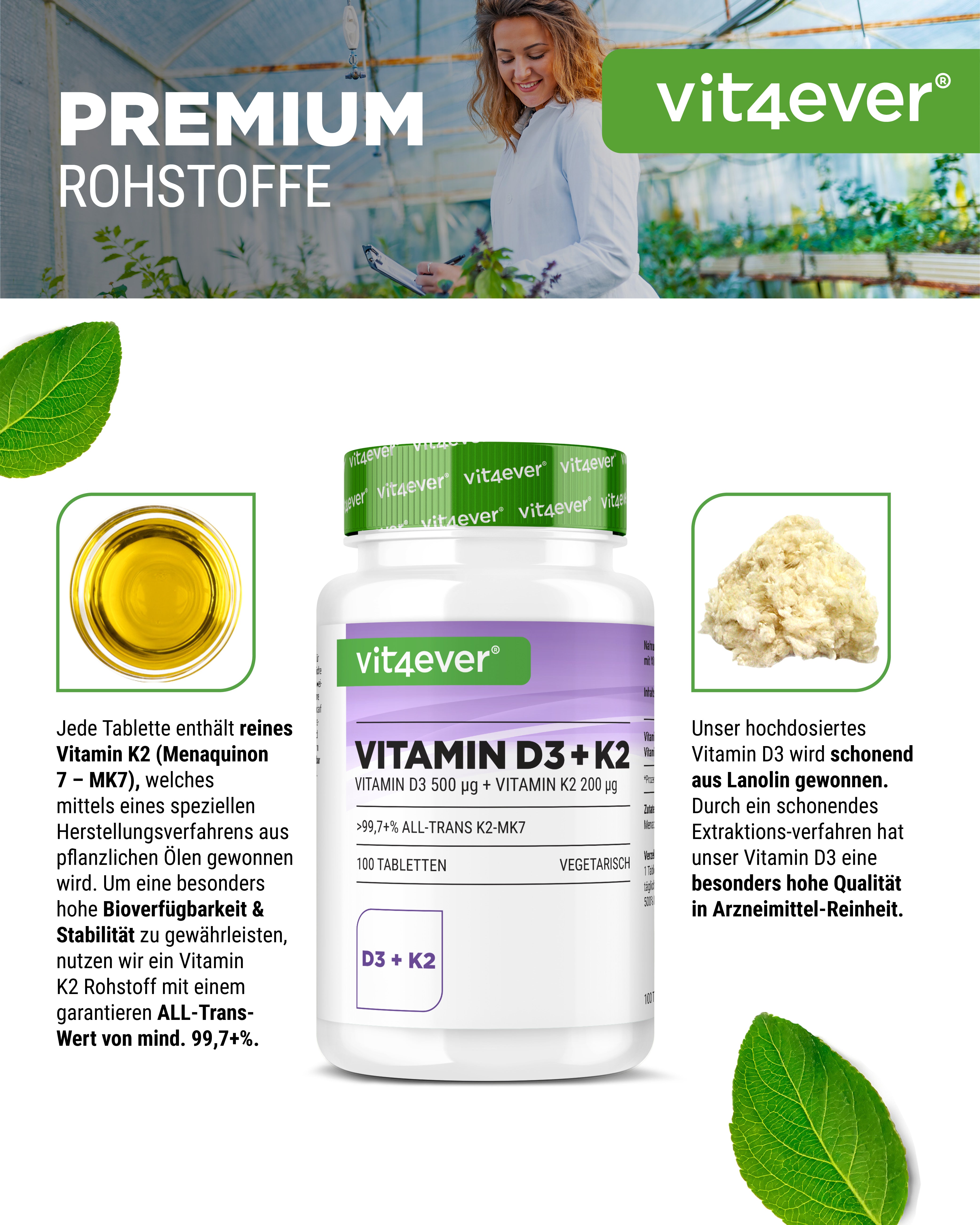 Vitamin D3 20.000 I.E. + Vitamin K2 200 mcg