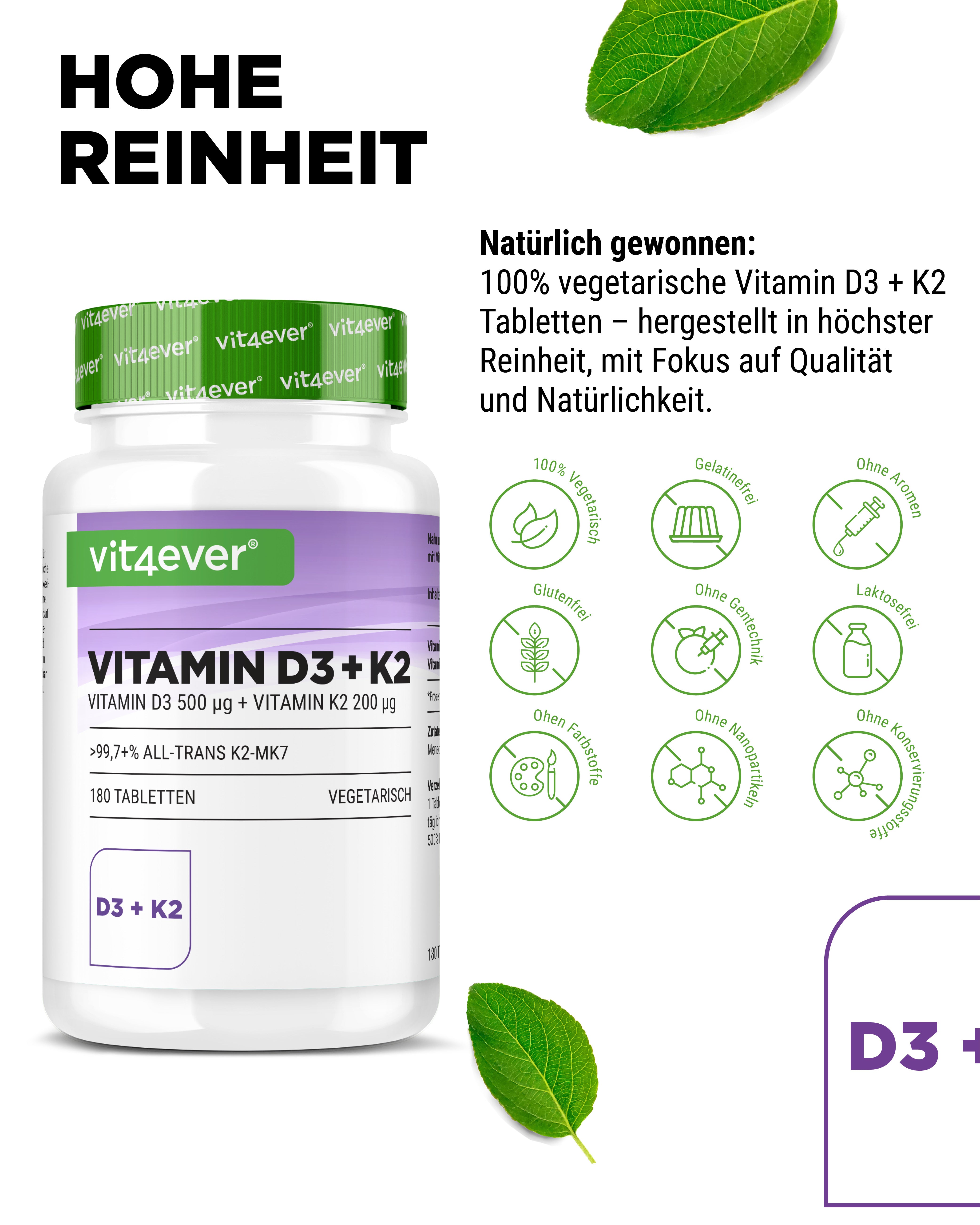 Vitamin D3 20.000 I.E. + Vitamin K2 200 mcg