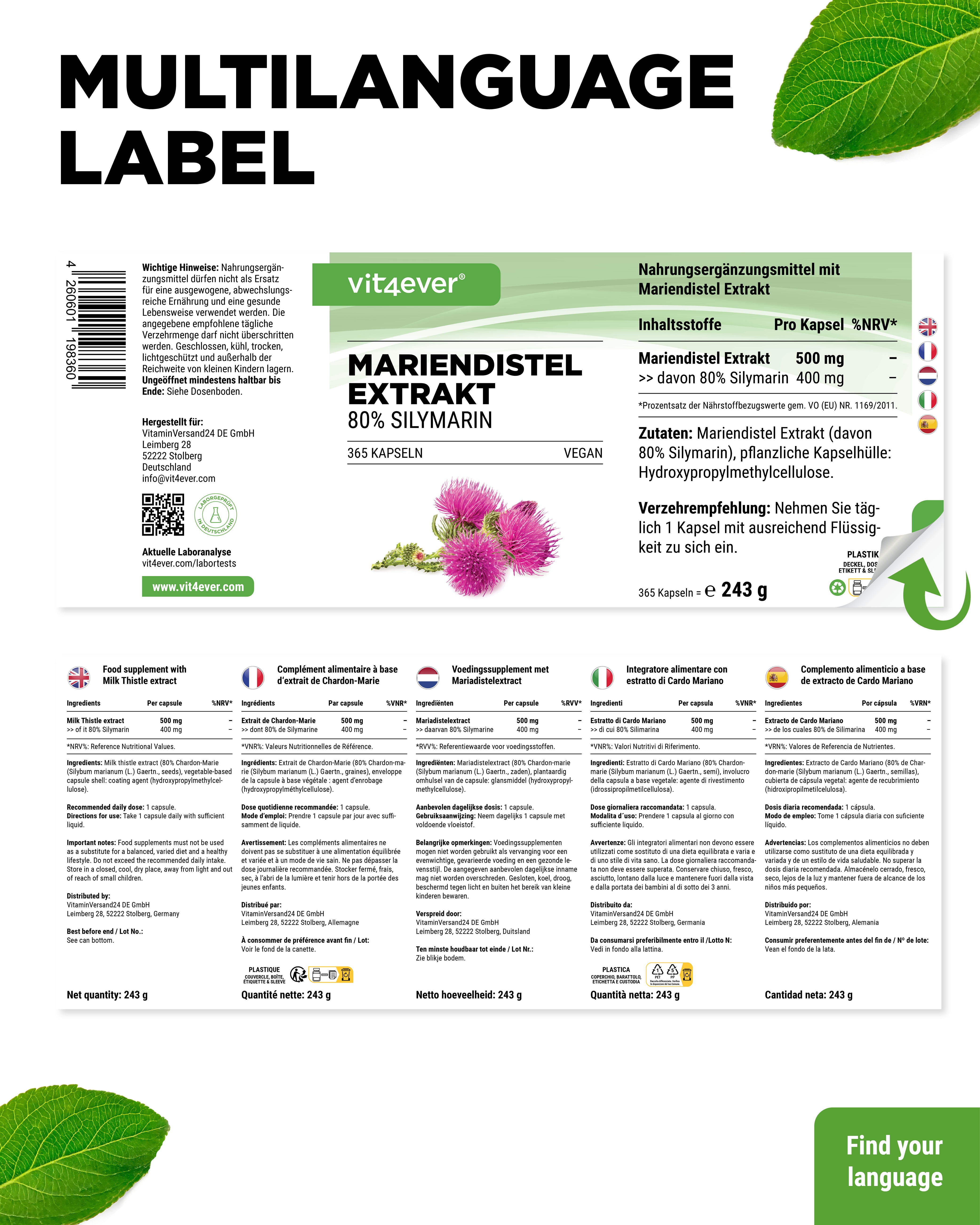 Mariendistel Extrakt 500 mg