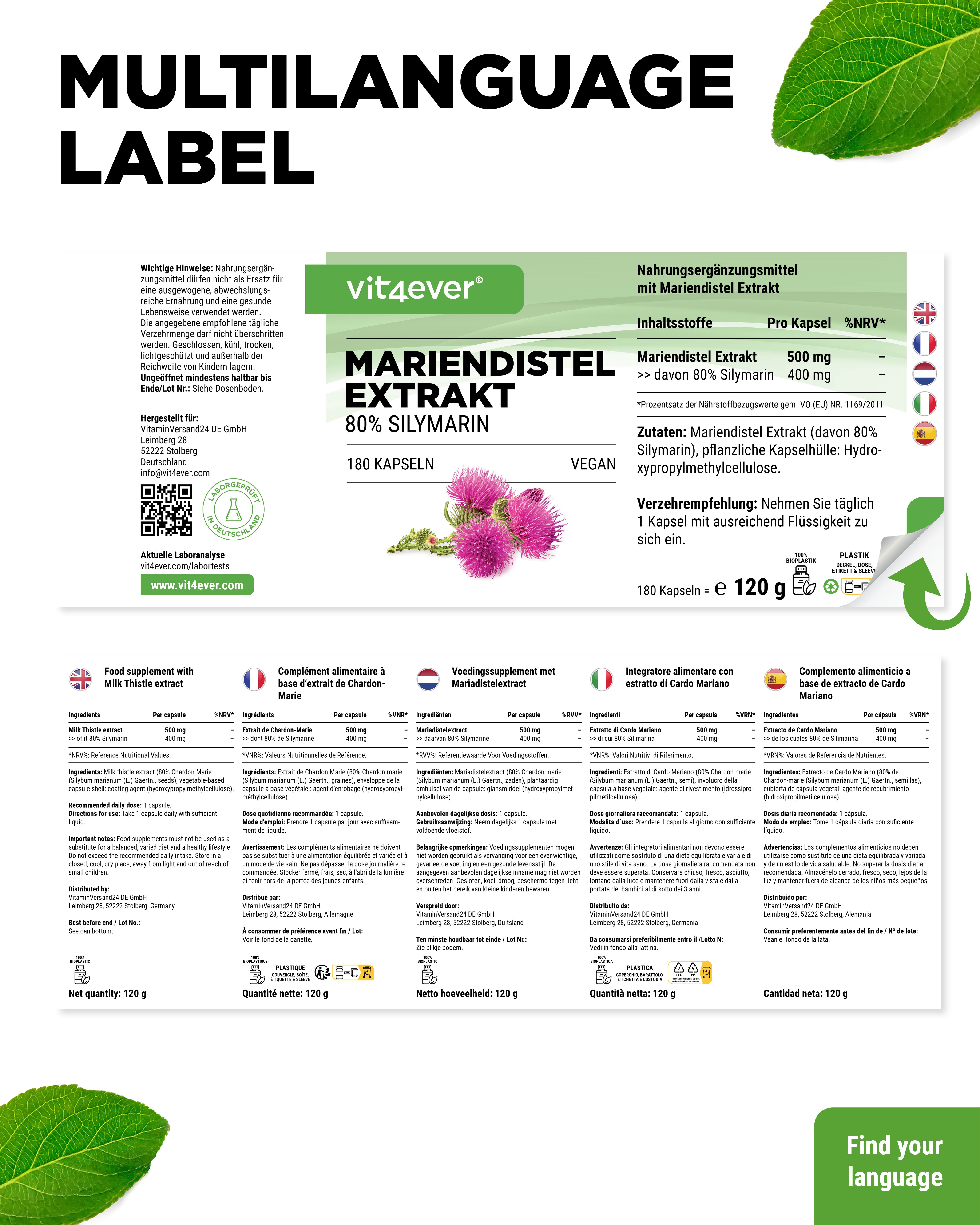 Mariendistel Extrakt 500 mg