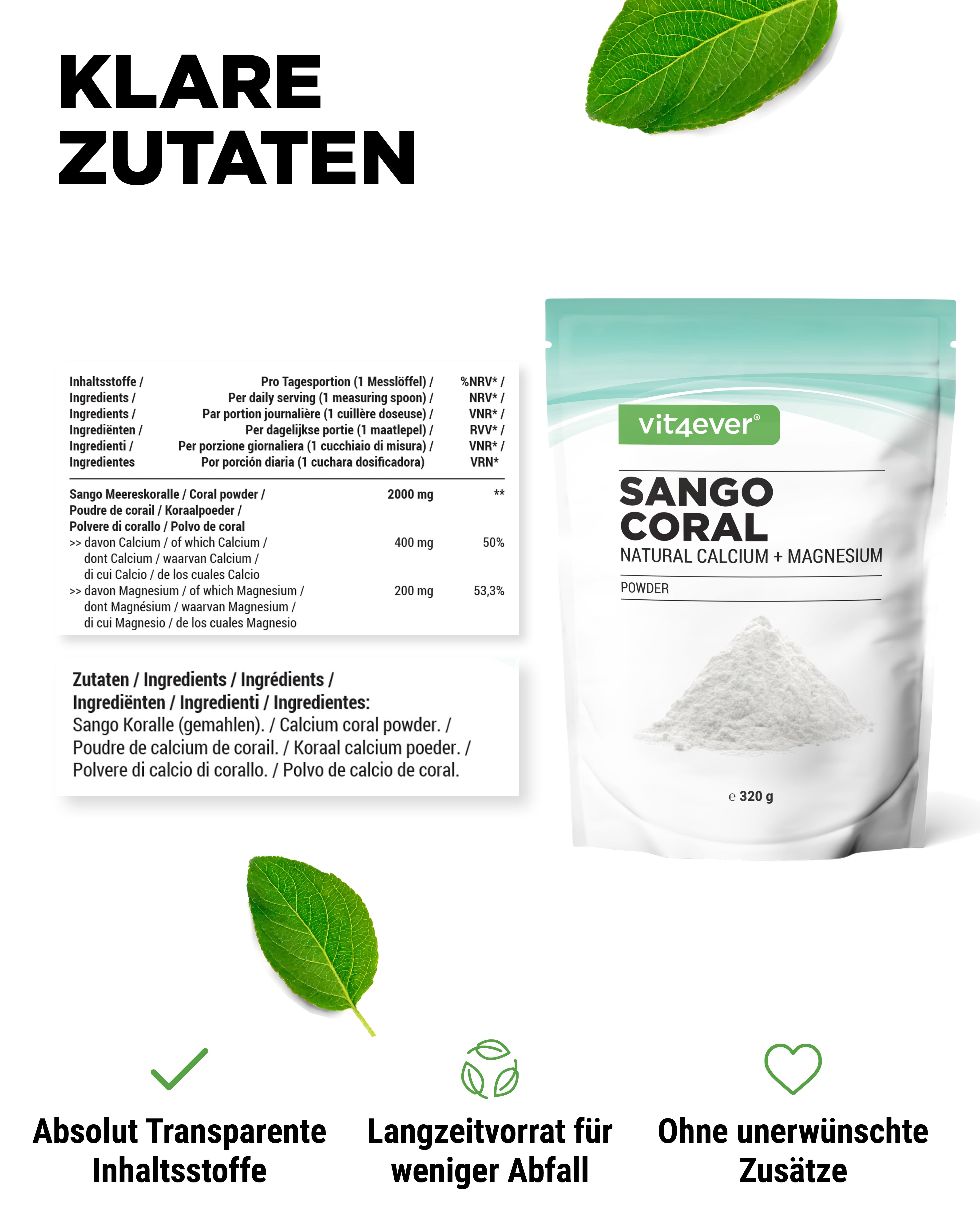 Sango Meereskoralle Pulver