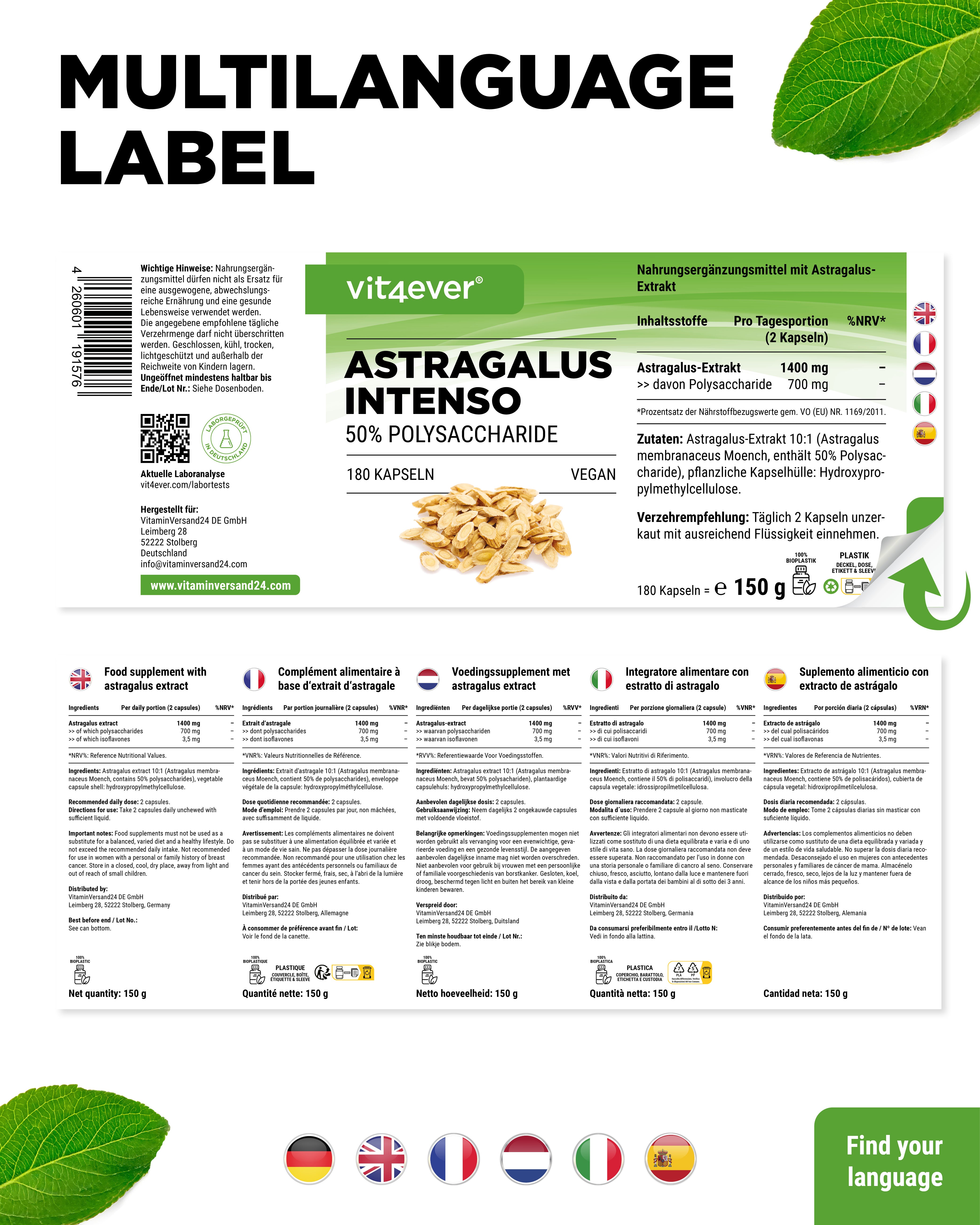 Astragalus - 50% Polysaccharides