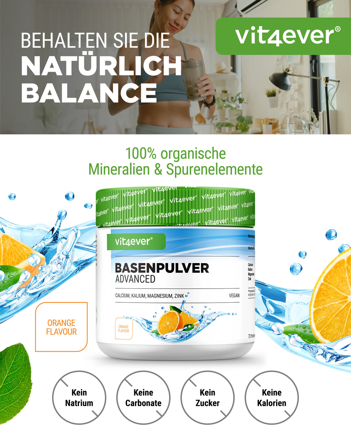 Basenpulver Advanced - 100% organischen Basen auf Citratbasis