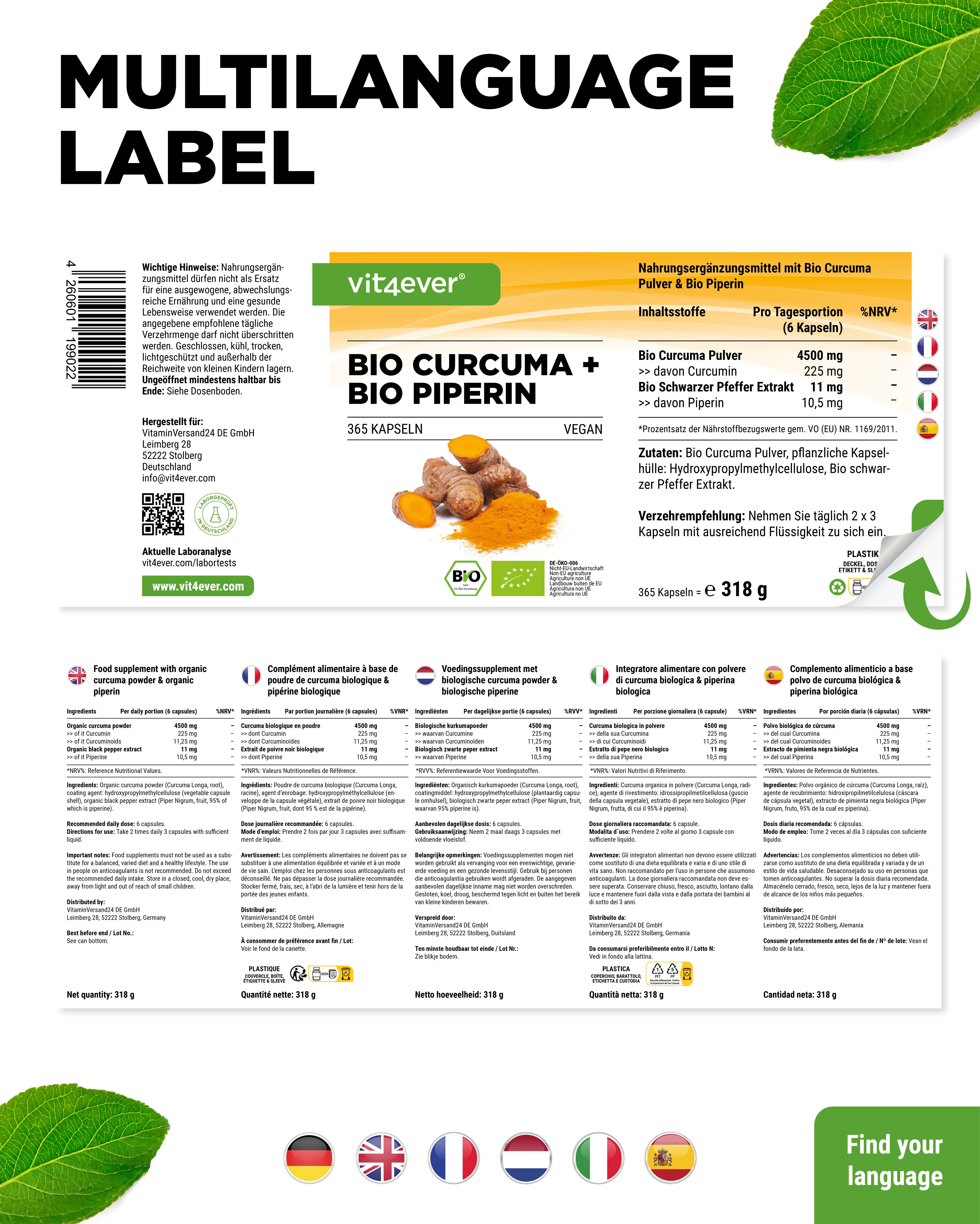 Bio Curcuma + Bio Piperin