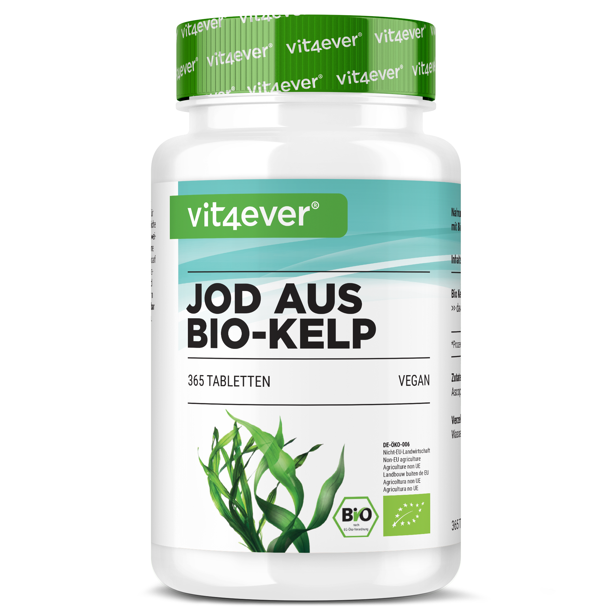 Jod aus Bio Kelp 200 µg 365 Tabletten vit4ever