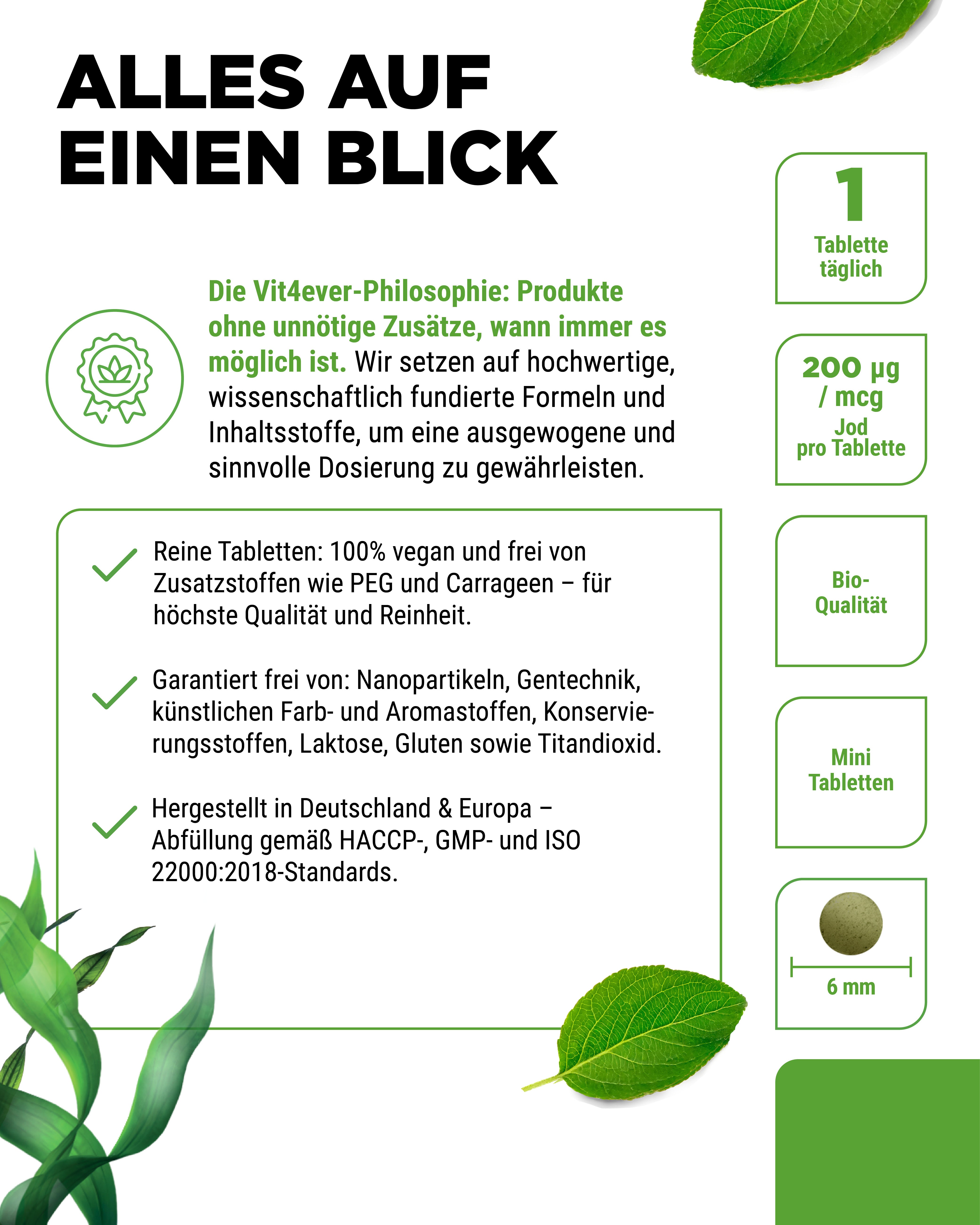 Bio Kelp Extrakt (Natürliches Jod) - 200 µg