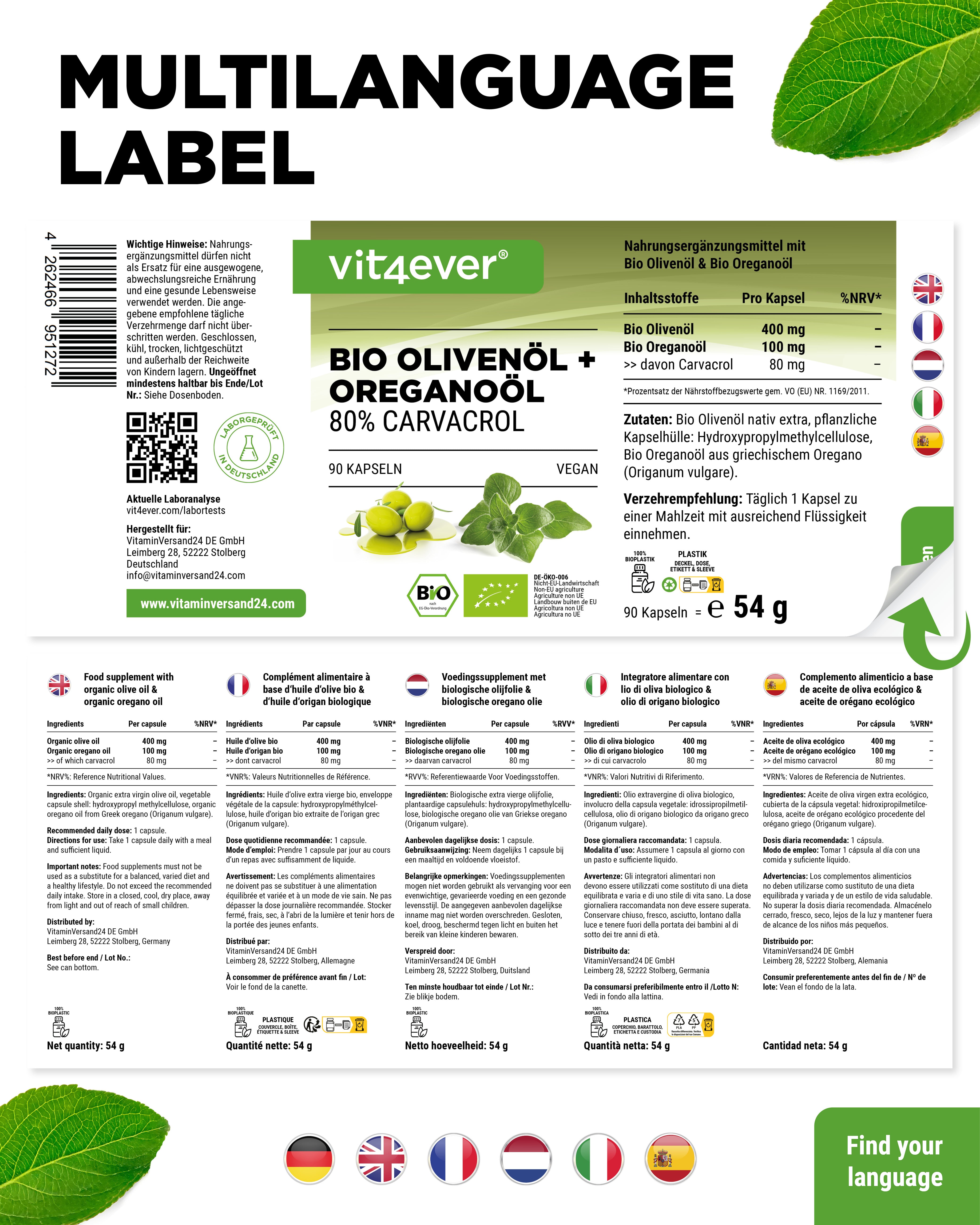 Bio Oreganoöl & Olivenöl,