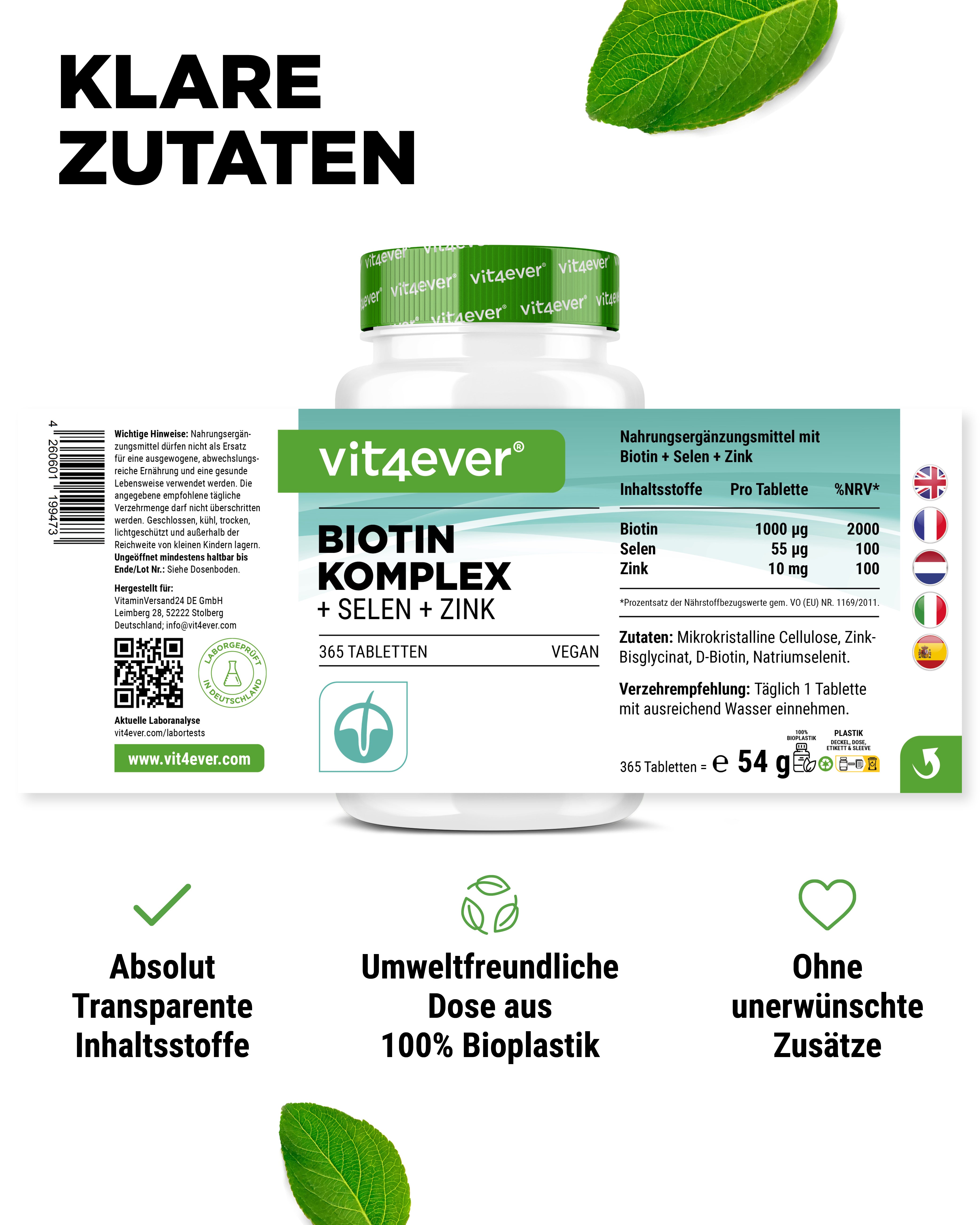 Biotina + Selenio + Zinco