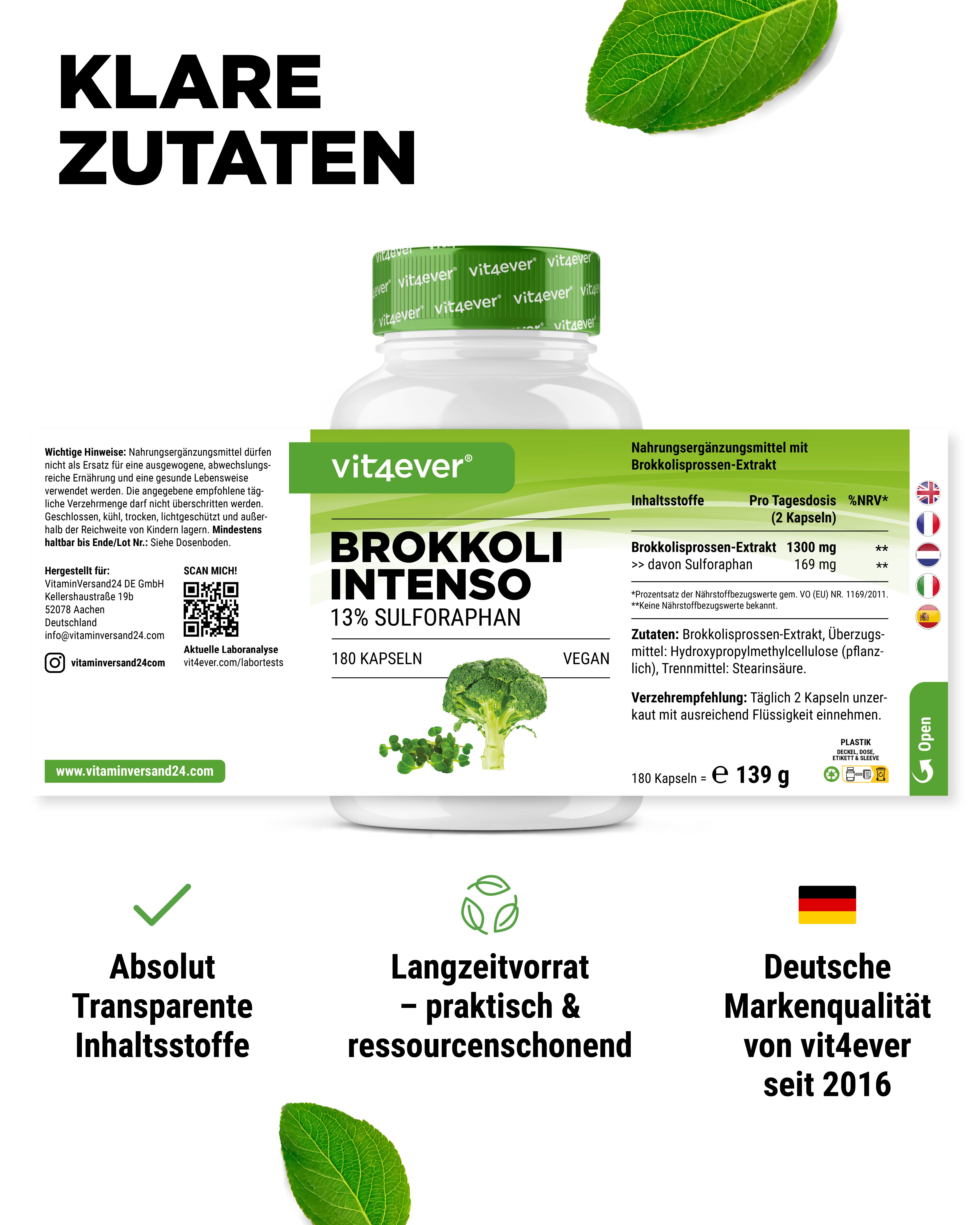 Extrait de brocoli - 180 gélules