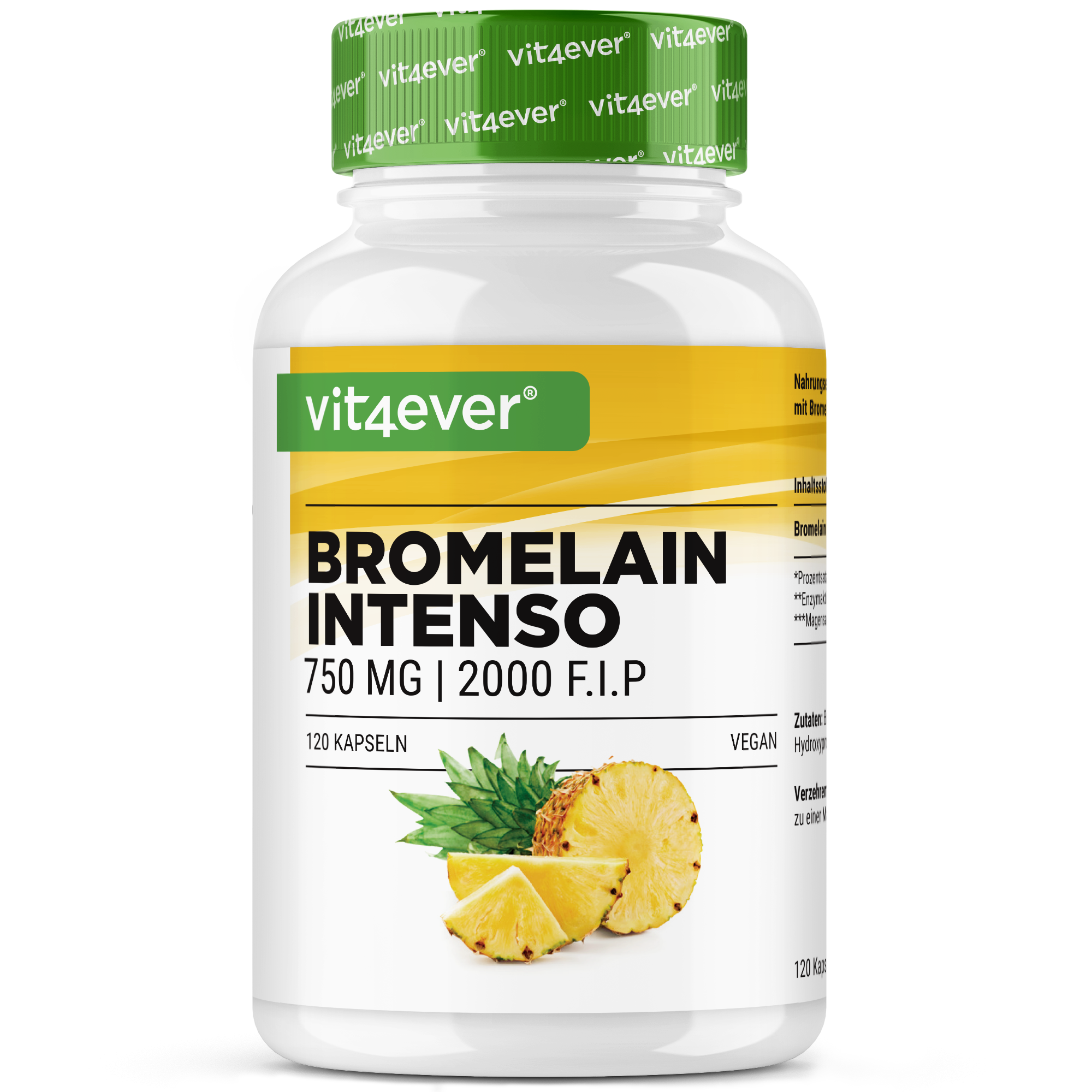 Bromelain Intenso - 750 mg (2000 F.I.P)