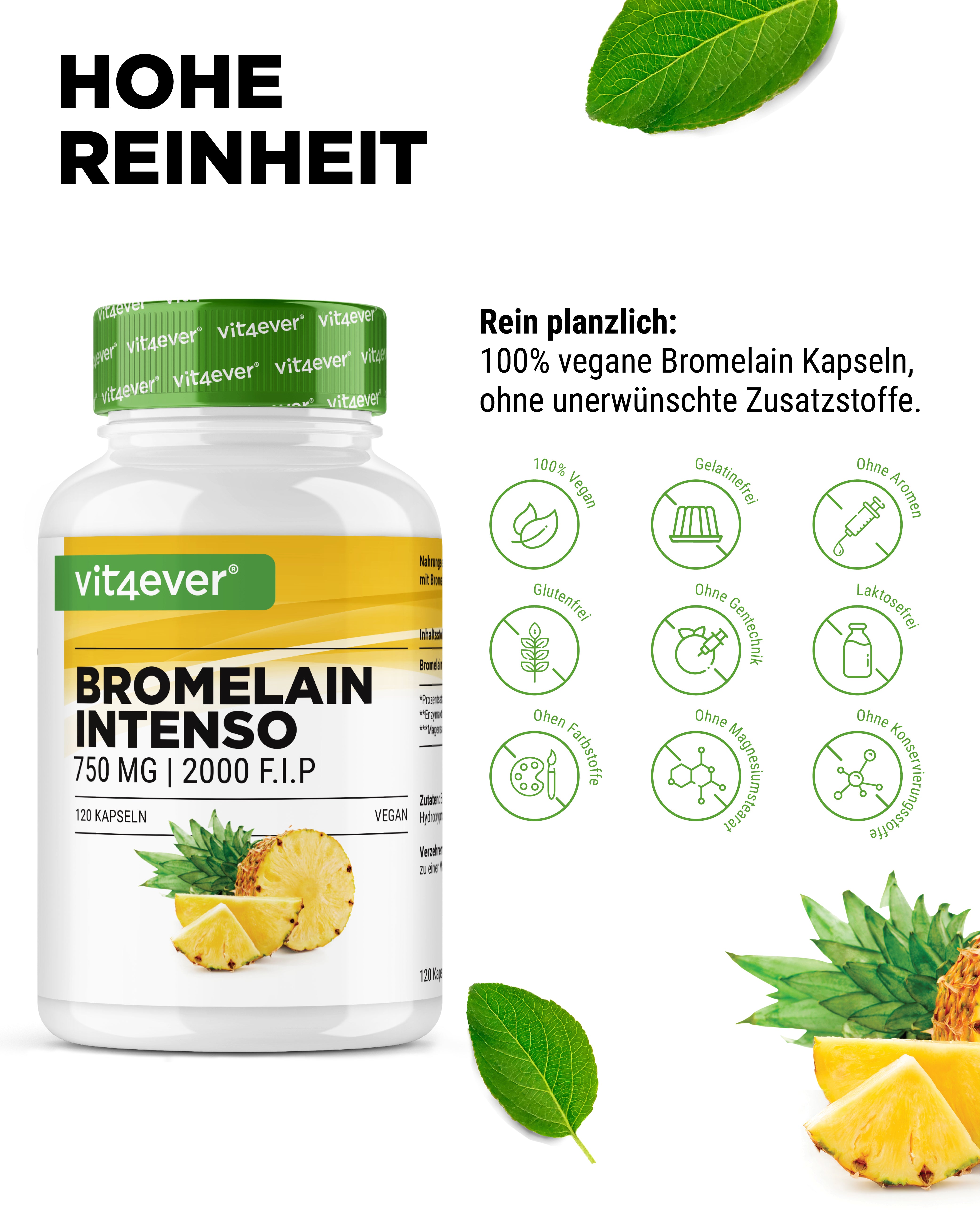 Bromelain Intenso - 750 mg (2000 F.I.P)