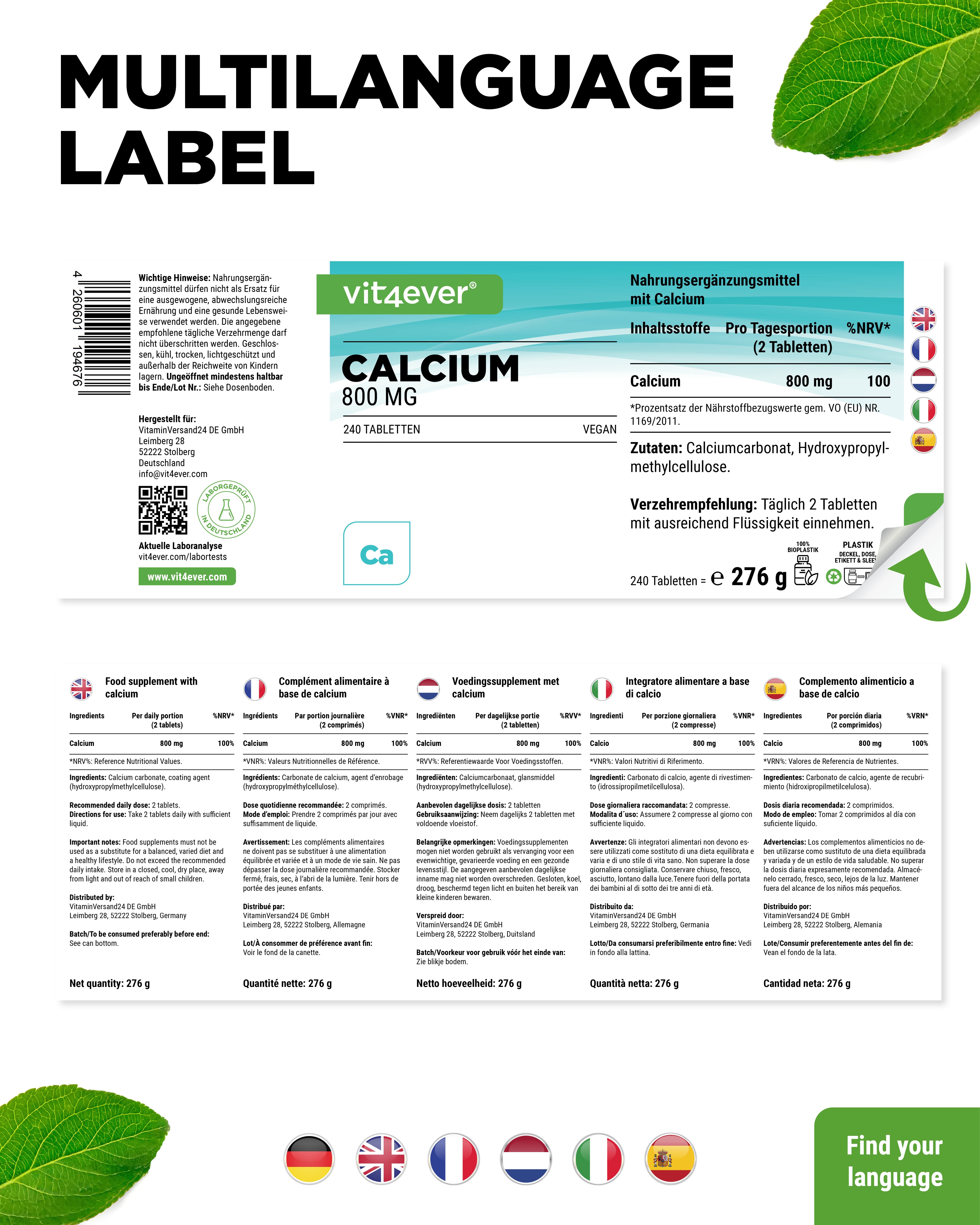 Calcium - 400 mg