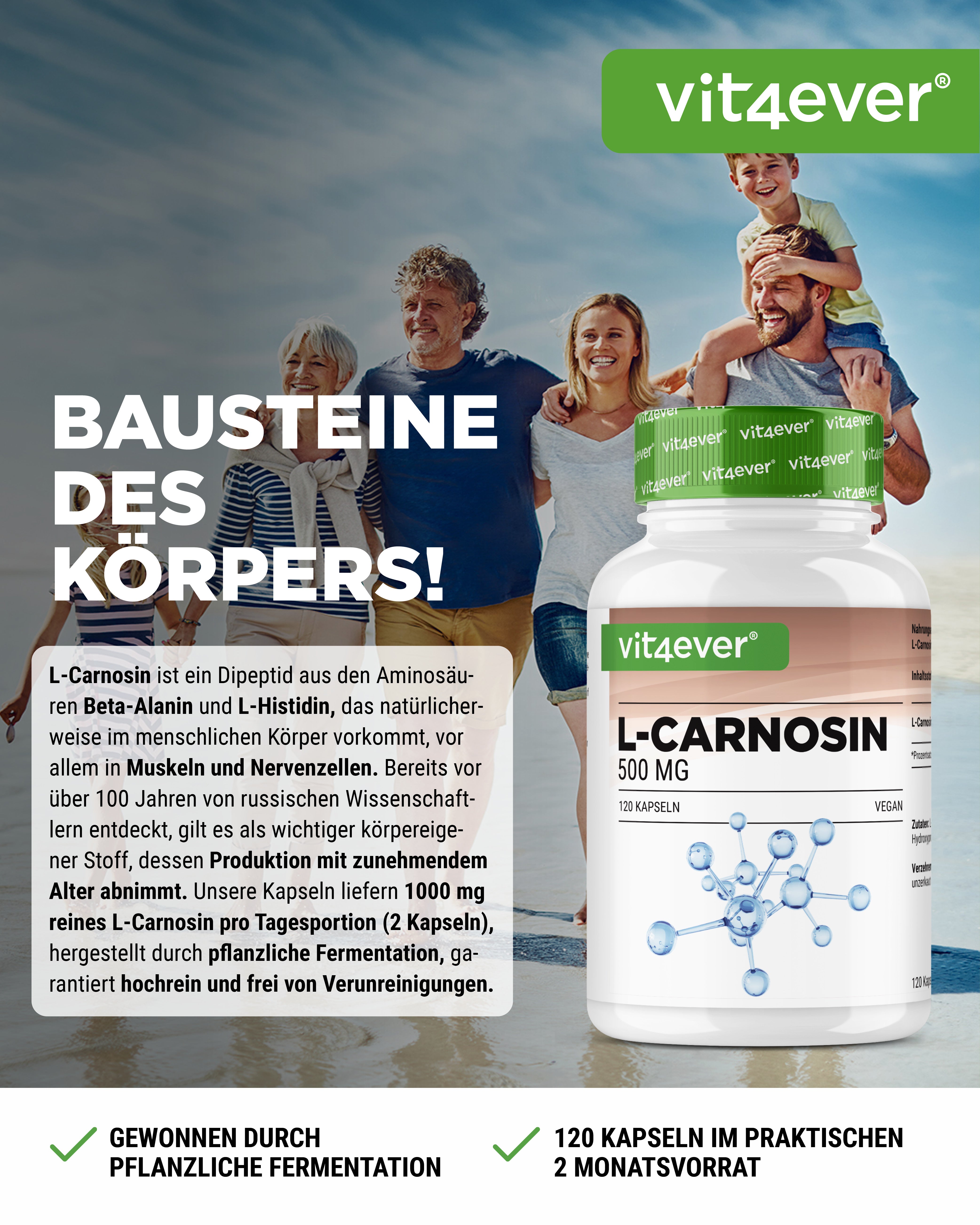 L-Carnosina - 500 mg