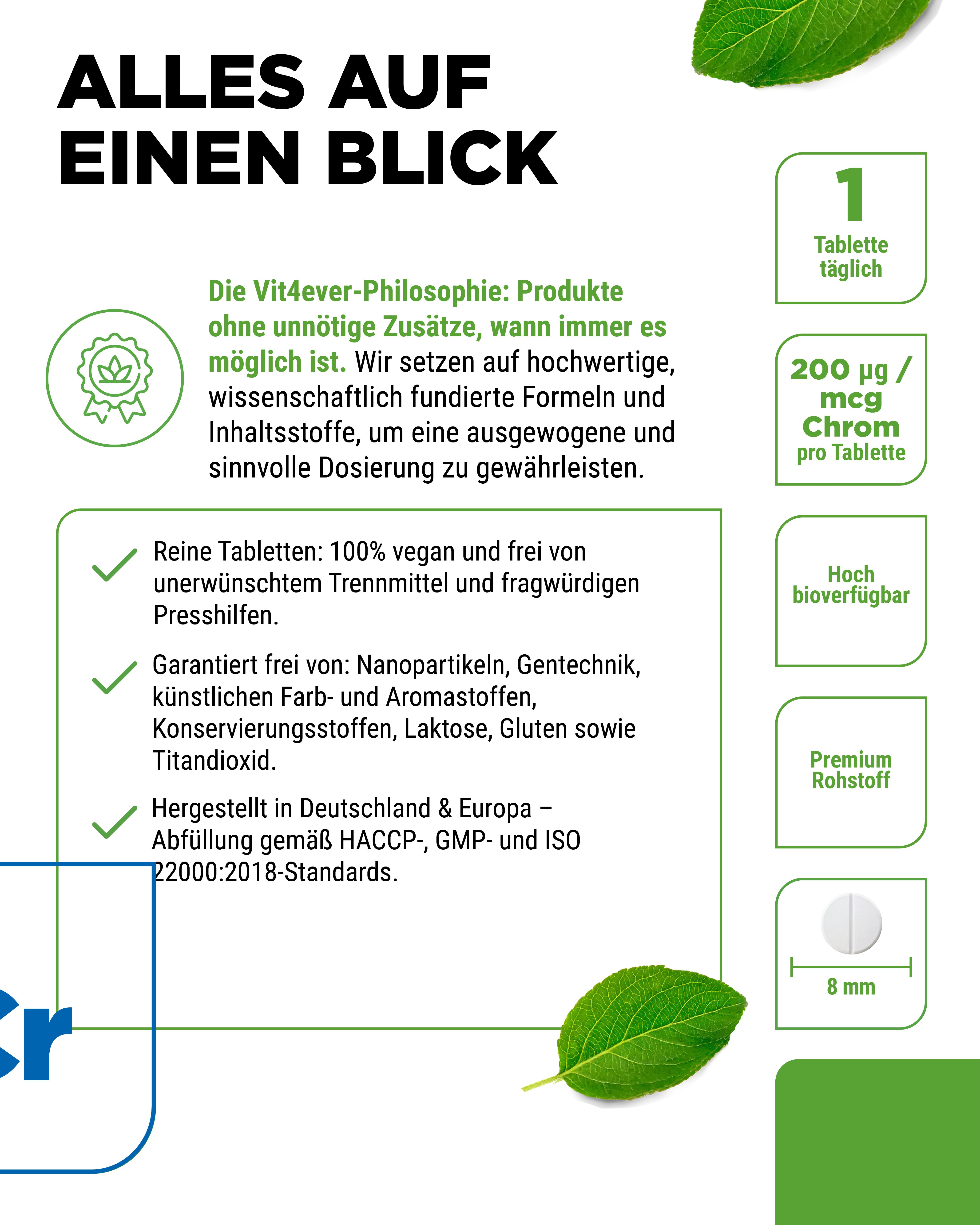 Cromo - 200 mcg, 365 comprimidos