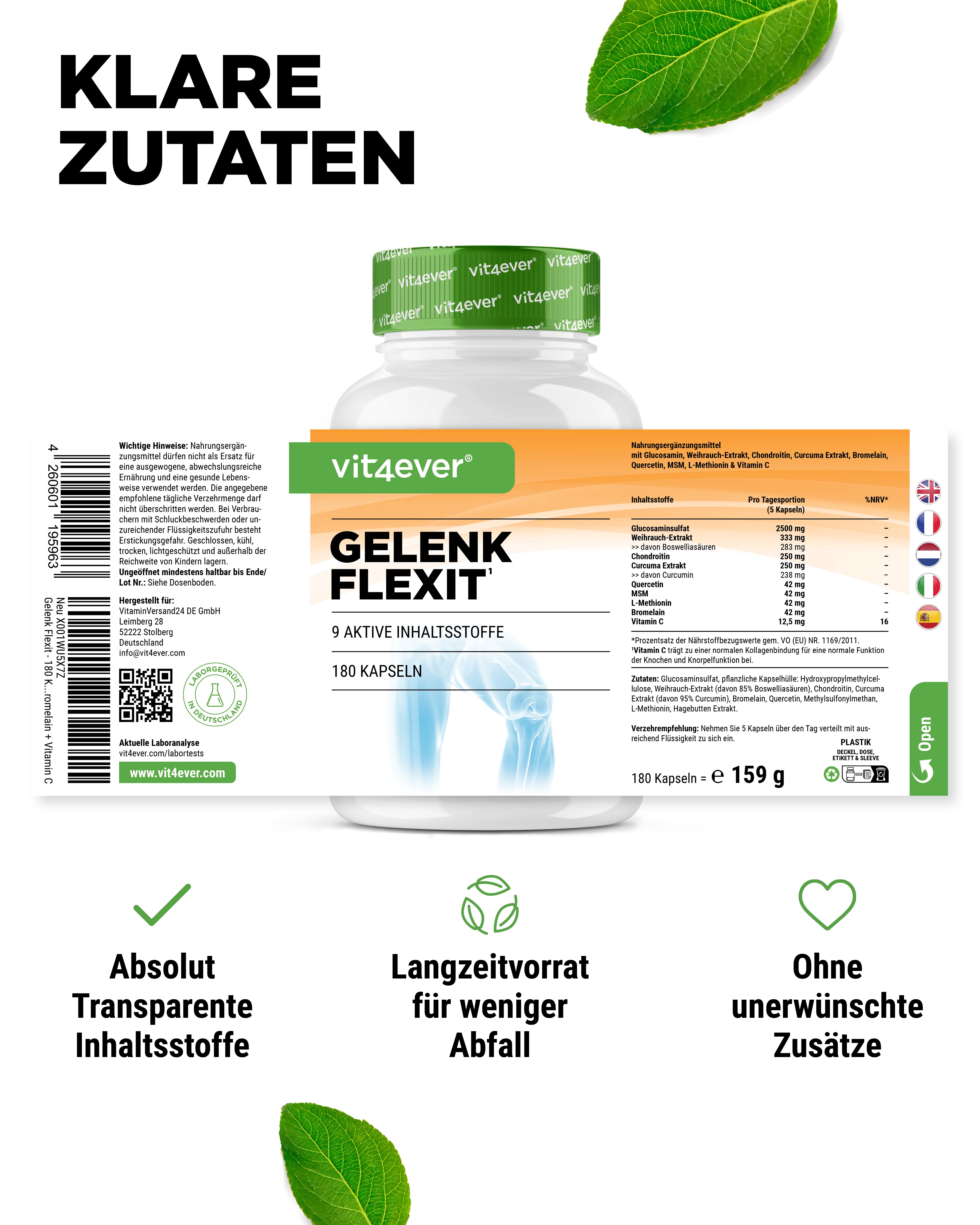 Gelenk Flexit - 9 Wirkstoffe