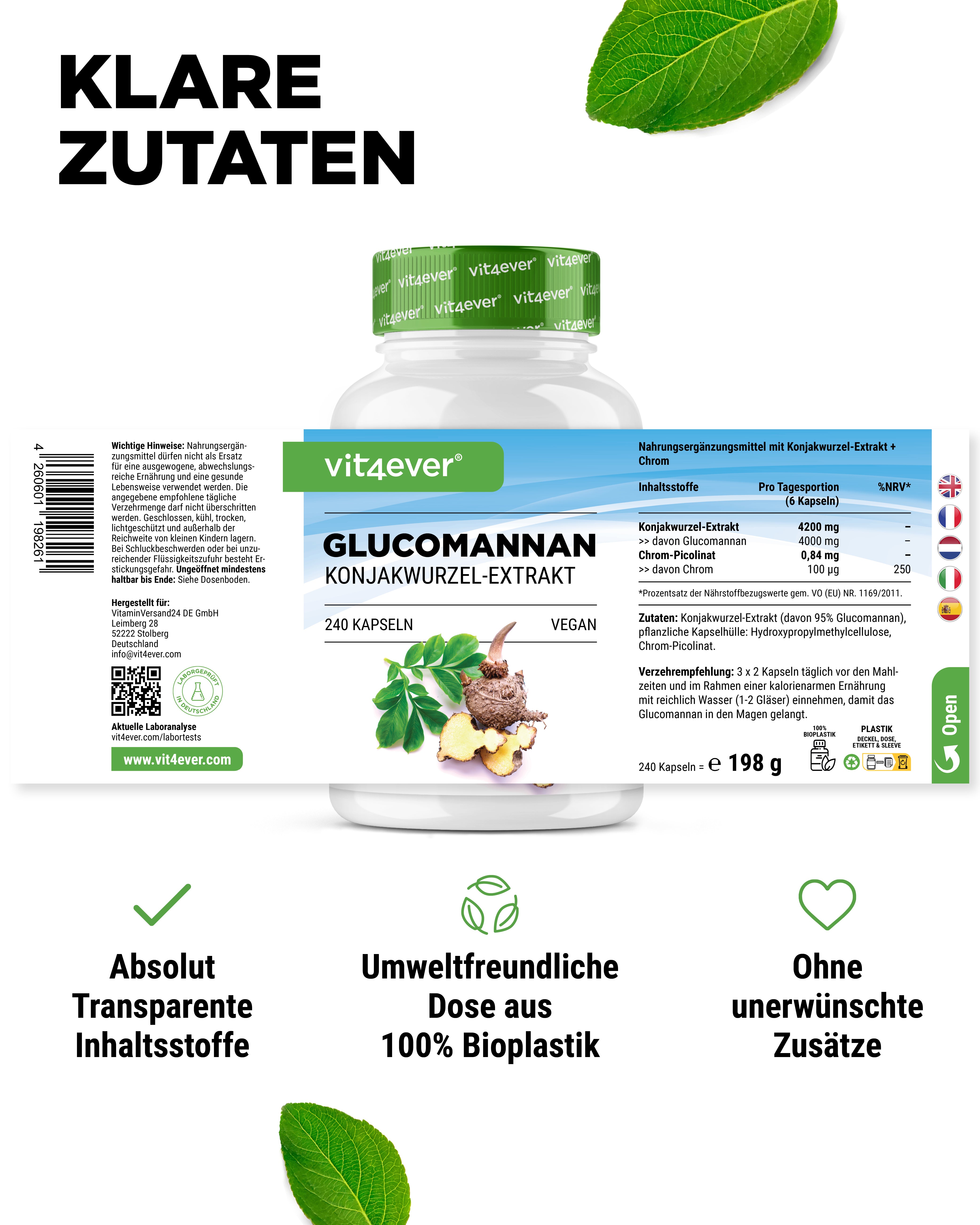 Glucomannan Konjakwurzelextrakt