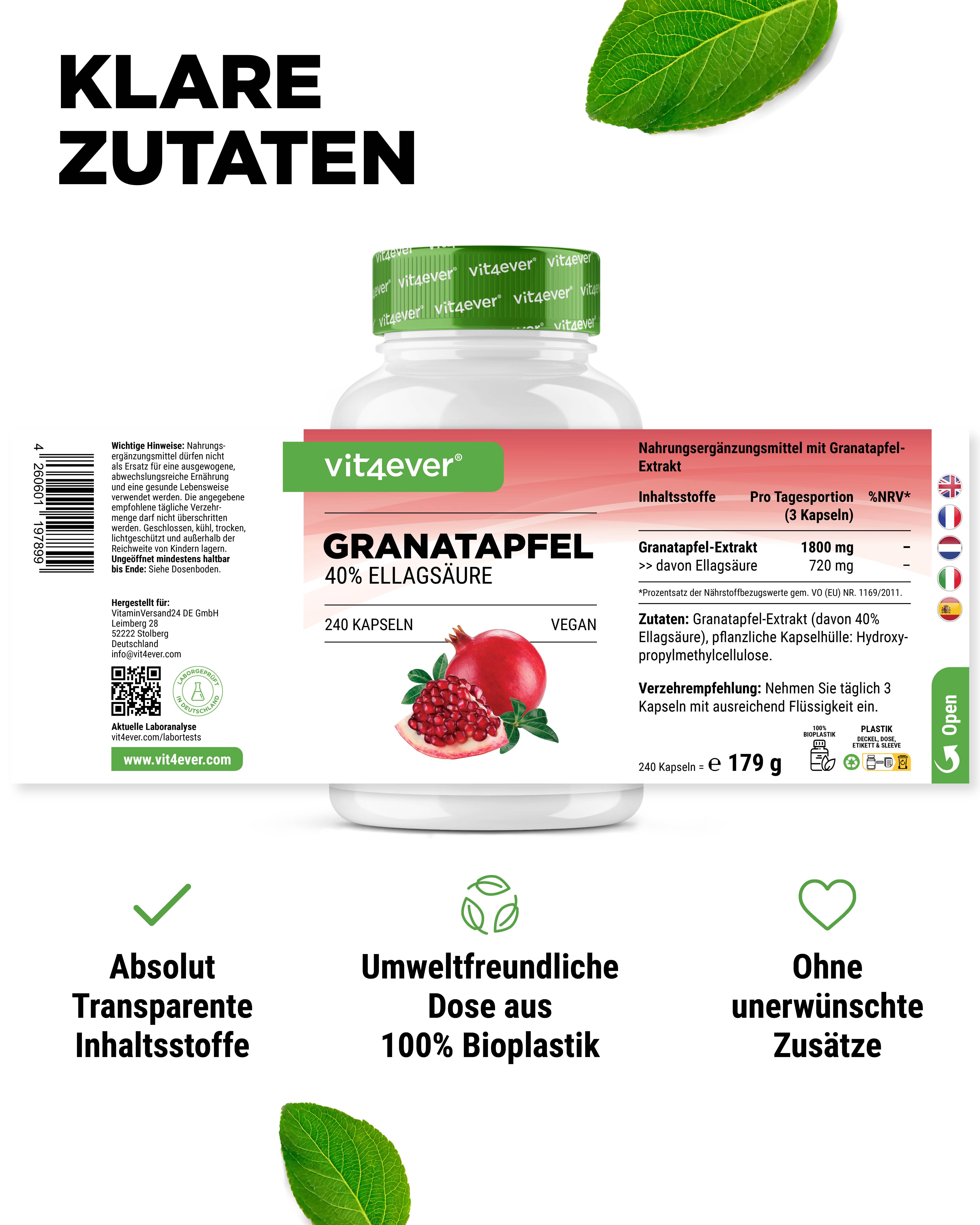 Extrait de Grenade, 240 gélules