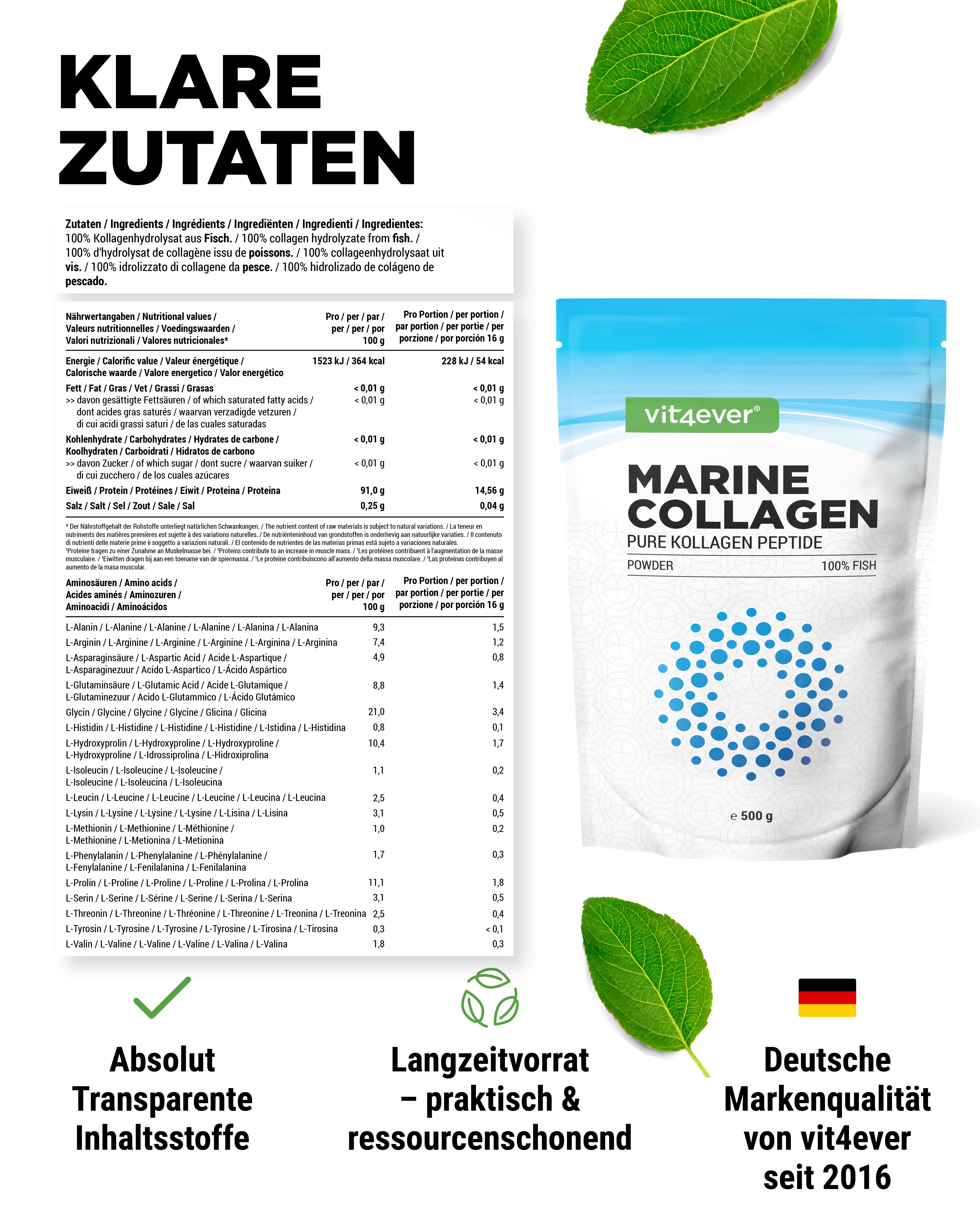 Marine Collagen - Fish Collagen, 500 g